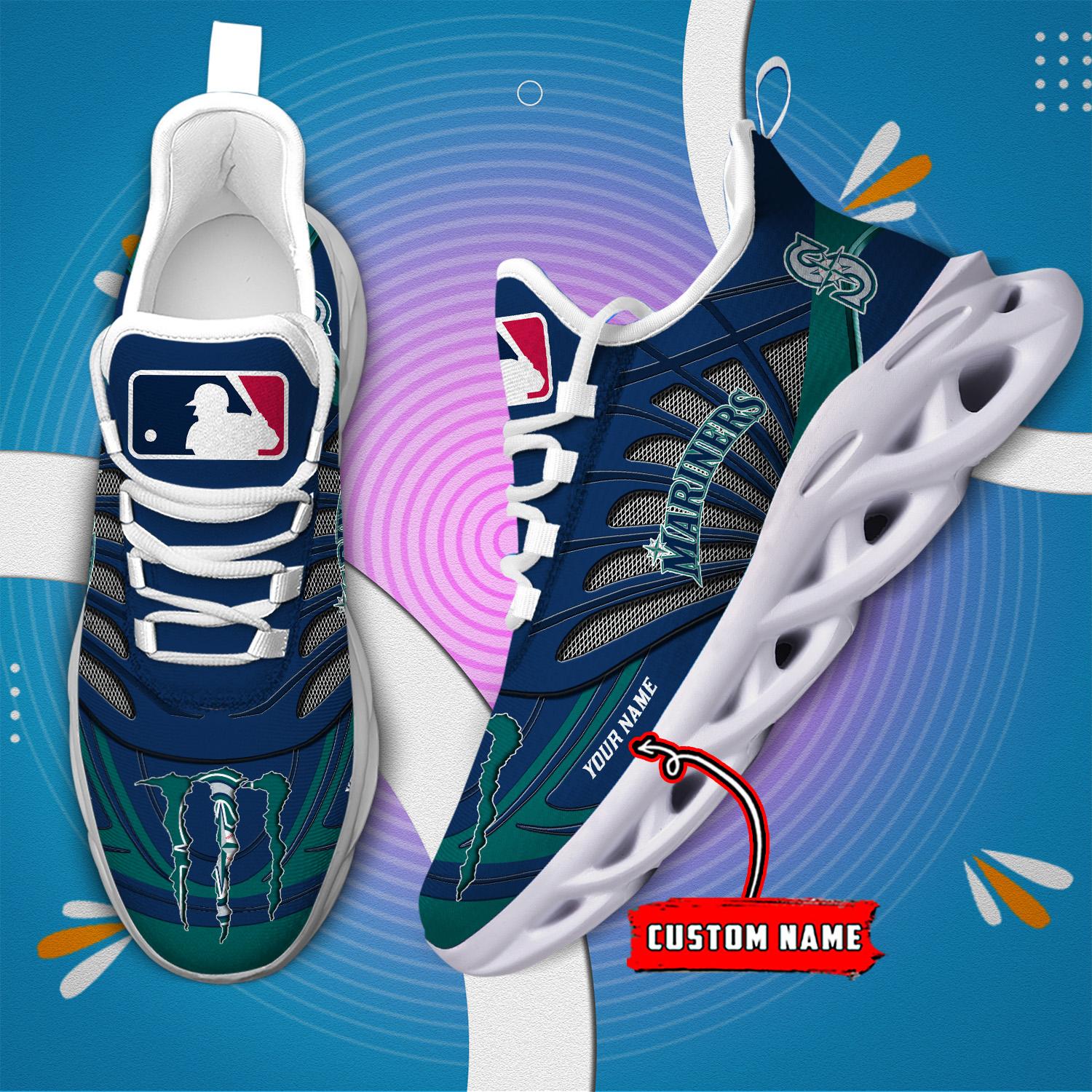 Ideafootwear Seattle Mariners Max Soul Shoes Sneakers For Men And Women