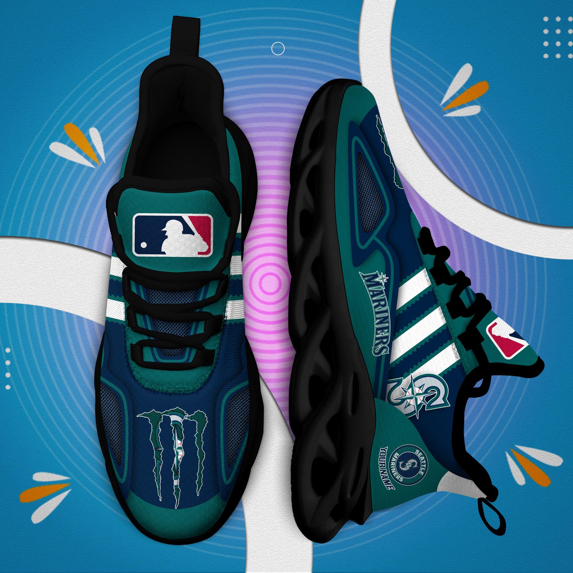 Ideafootwear Seattle Mariners Max Soul Shoes Sneakers For Men And Women
