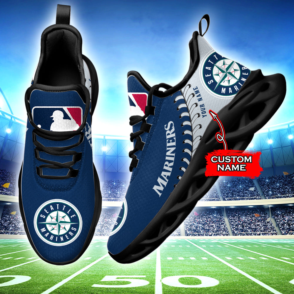 Ideafootwear Seattle Mariners MLB Max Soul Shoes Sneakers For Men And Women