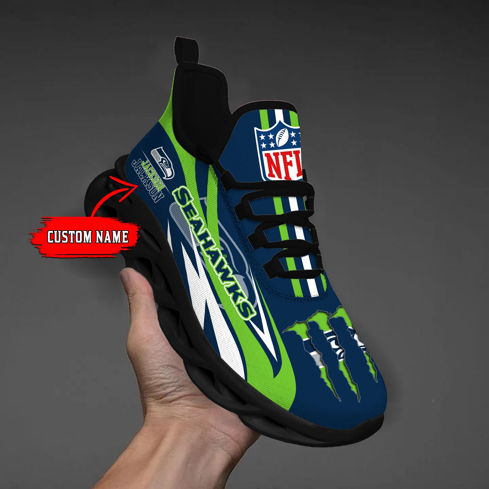 Ideafootwear Seattle Seahawks Max Soul Shoes Sneakers For Men And Women