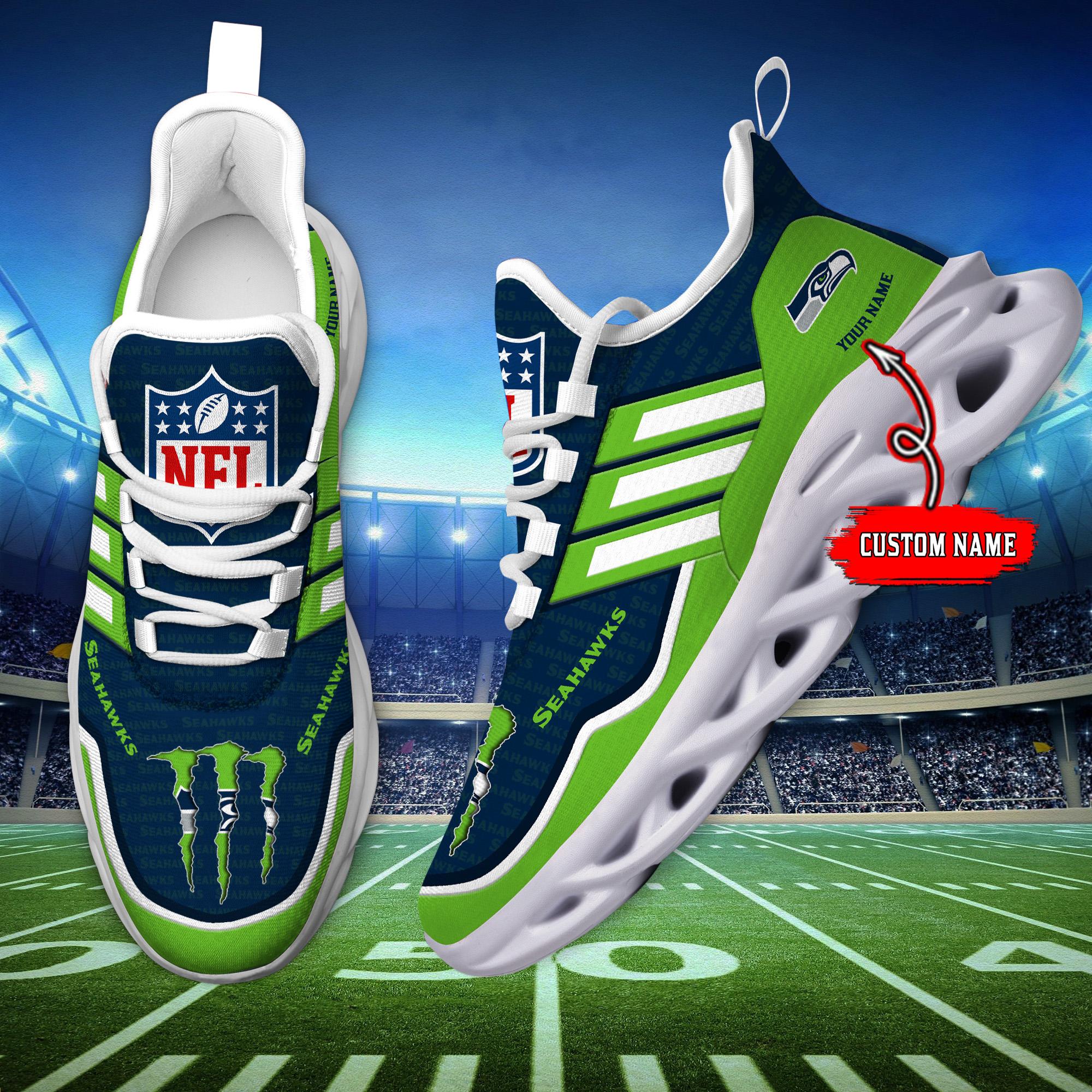 Ideafootwear Seattle Seahawks Max Soul Shoes Sneakers For Men And Women