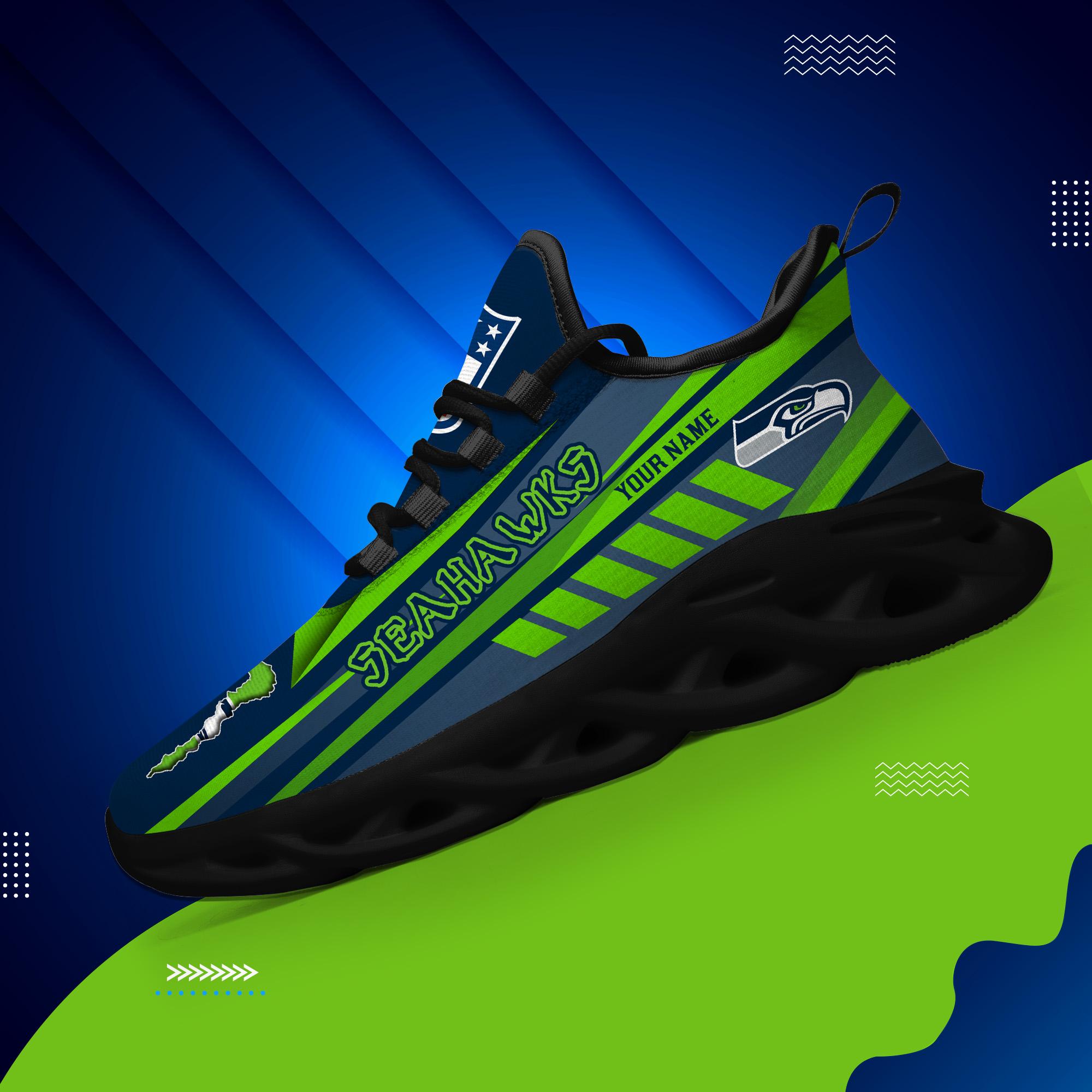 Ideafootwear Seattle Seahawks Max Soul Shoes Sneakers For Men And Women