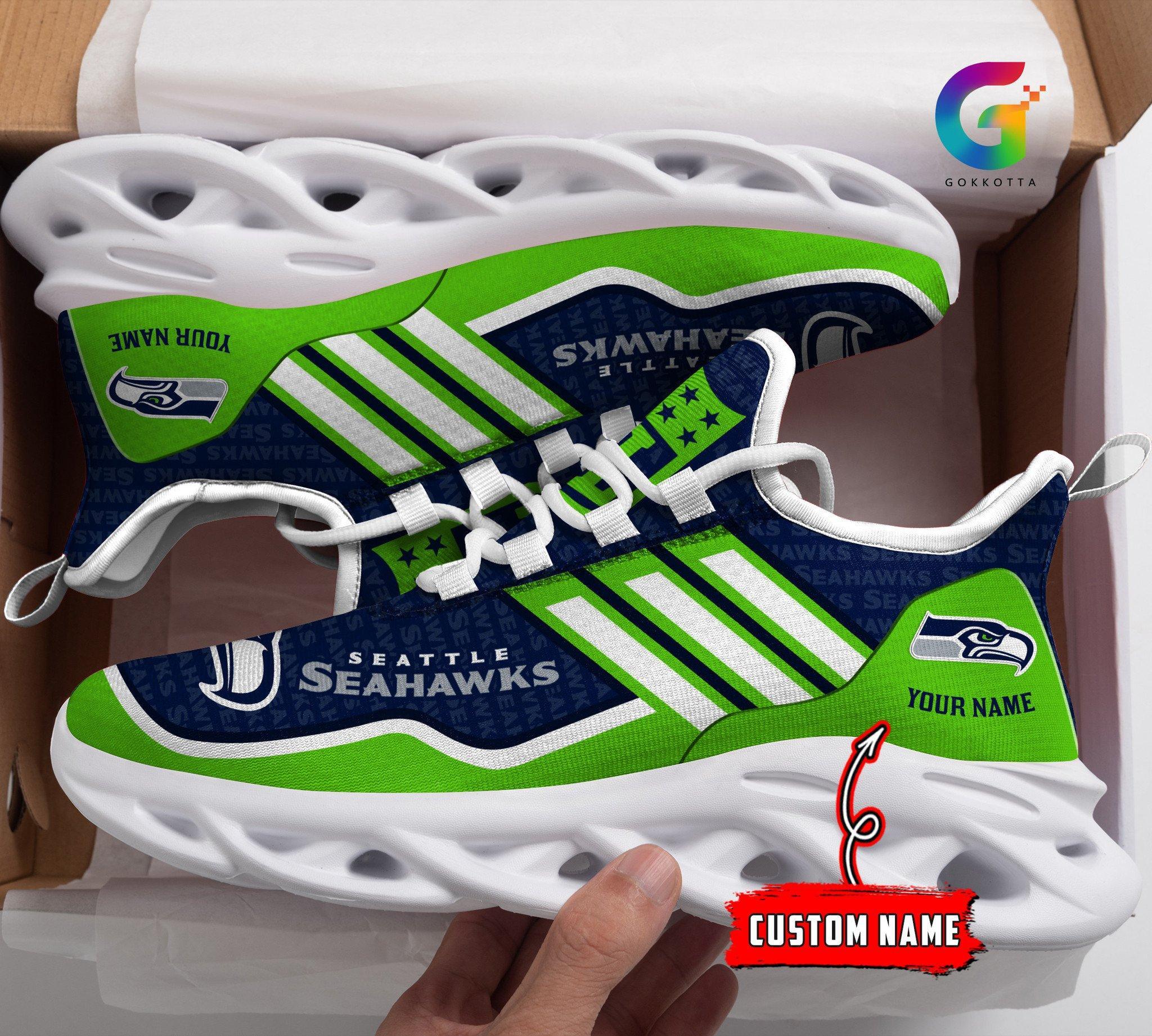 Ideafootwear Seattle Seahawks Max Soul Shoes Sneakers For Men And Women