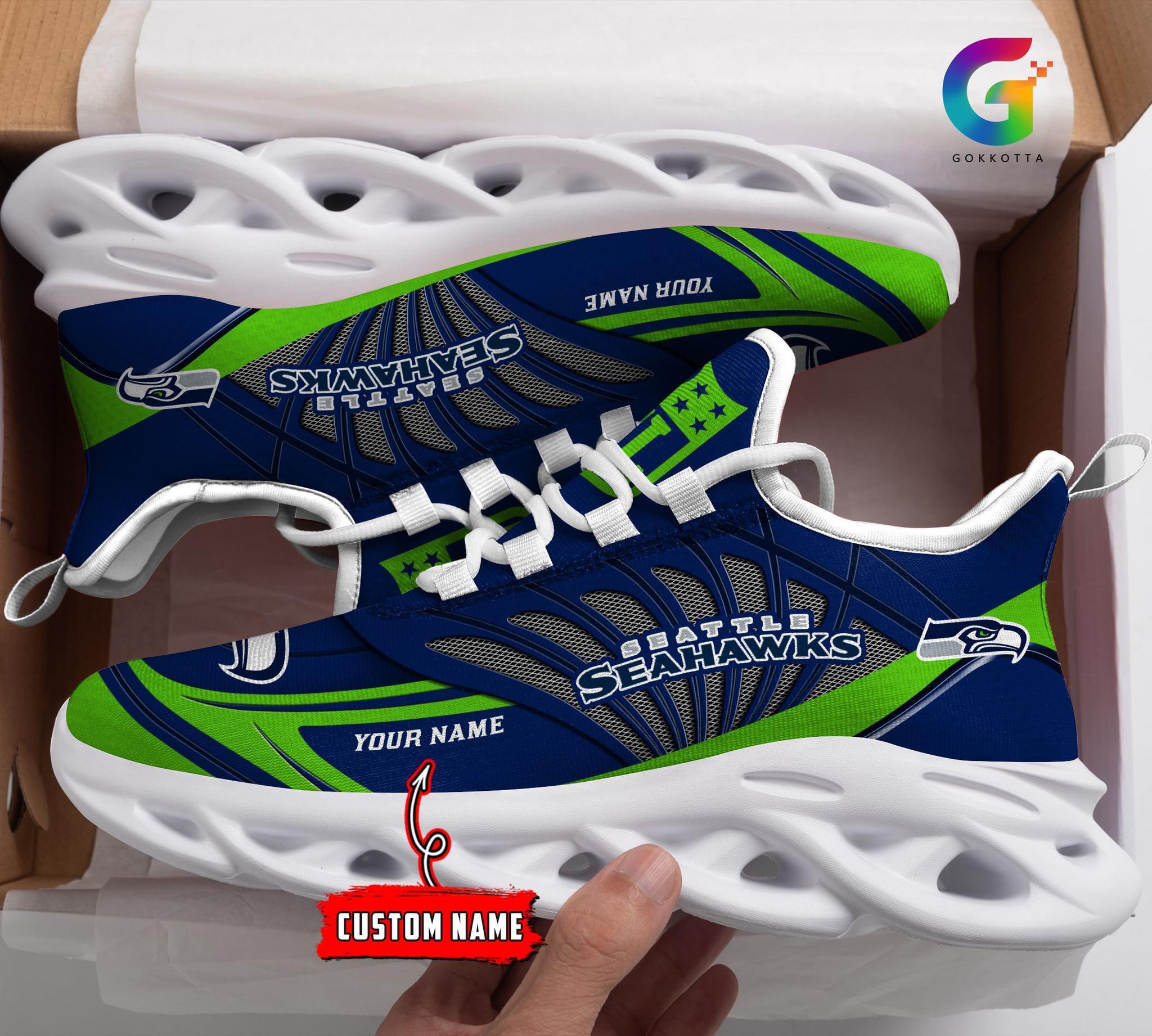 Ideafootwear Seattle Seahawks Max Soul Shoes Sneakers For Men And Women