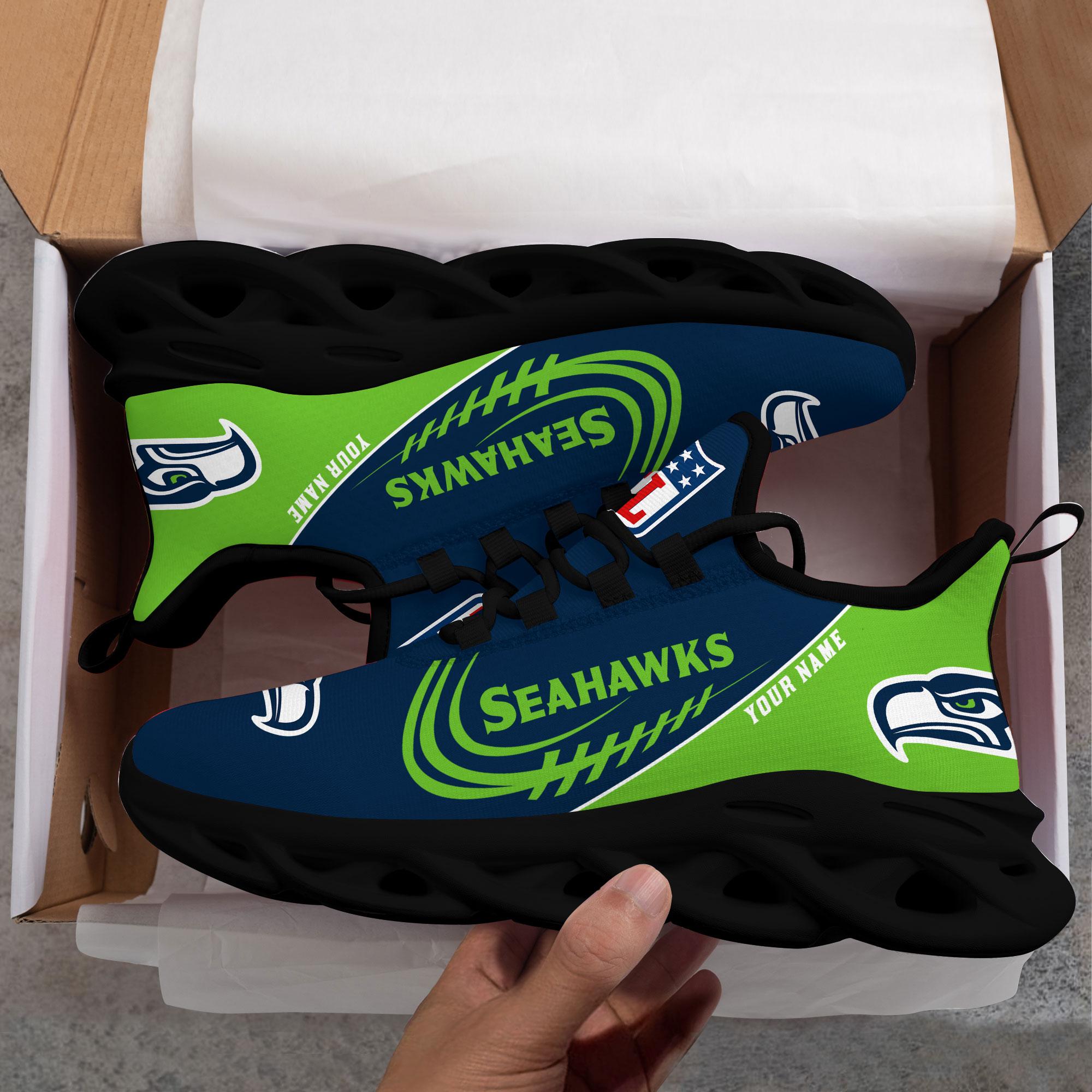 Ideafootwear Seattle Seahawks Max Soul Shoes Sneakers For Men And Women