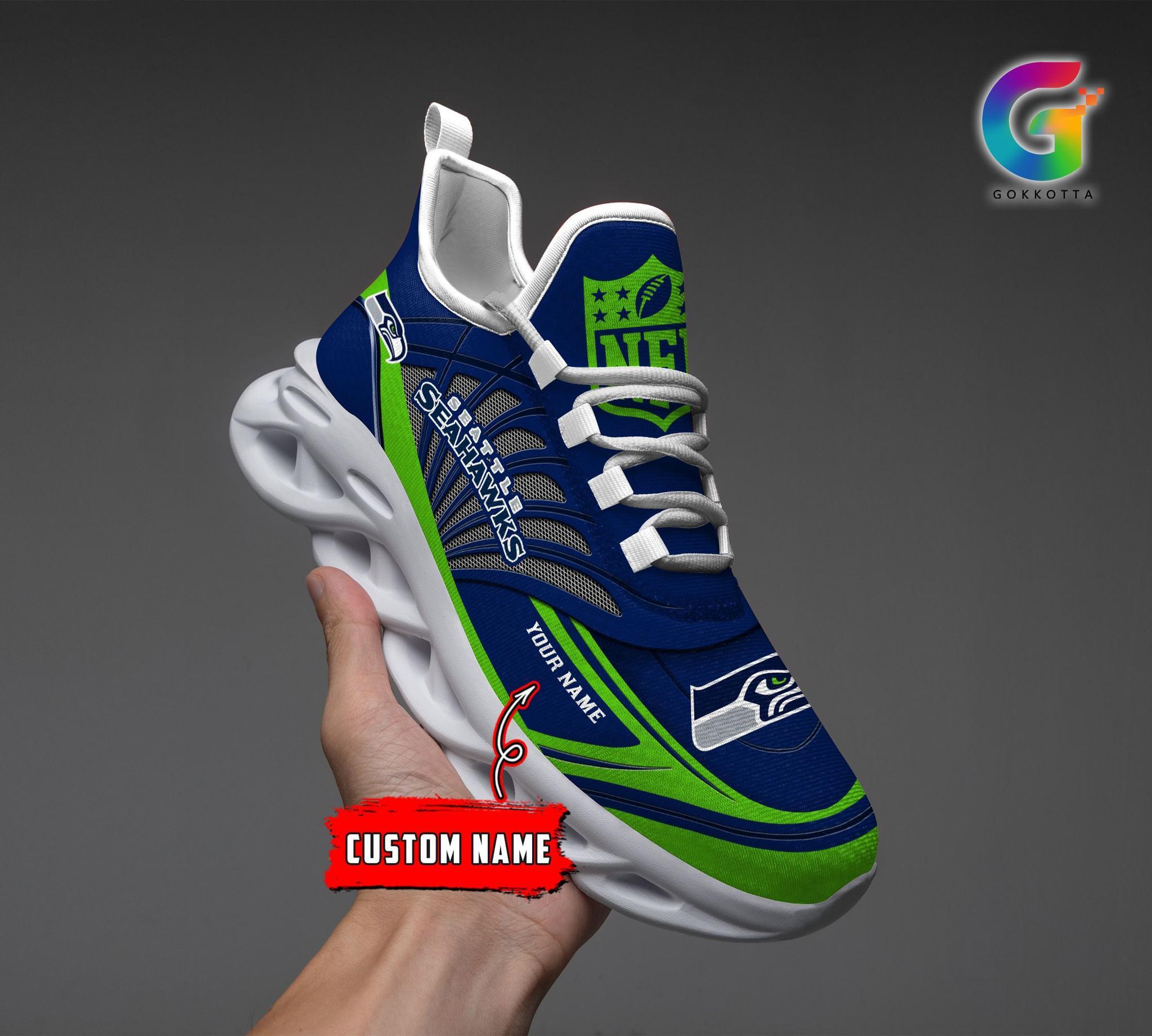 Ideafootwear Seattle Seahawks Max Soul Shoes Sneakers For Men And Women