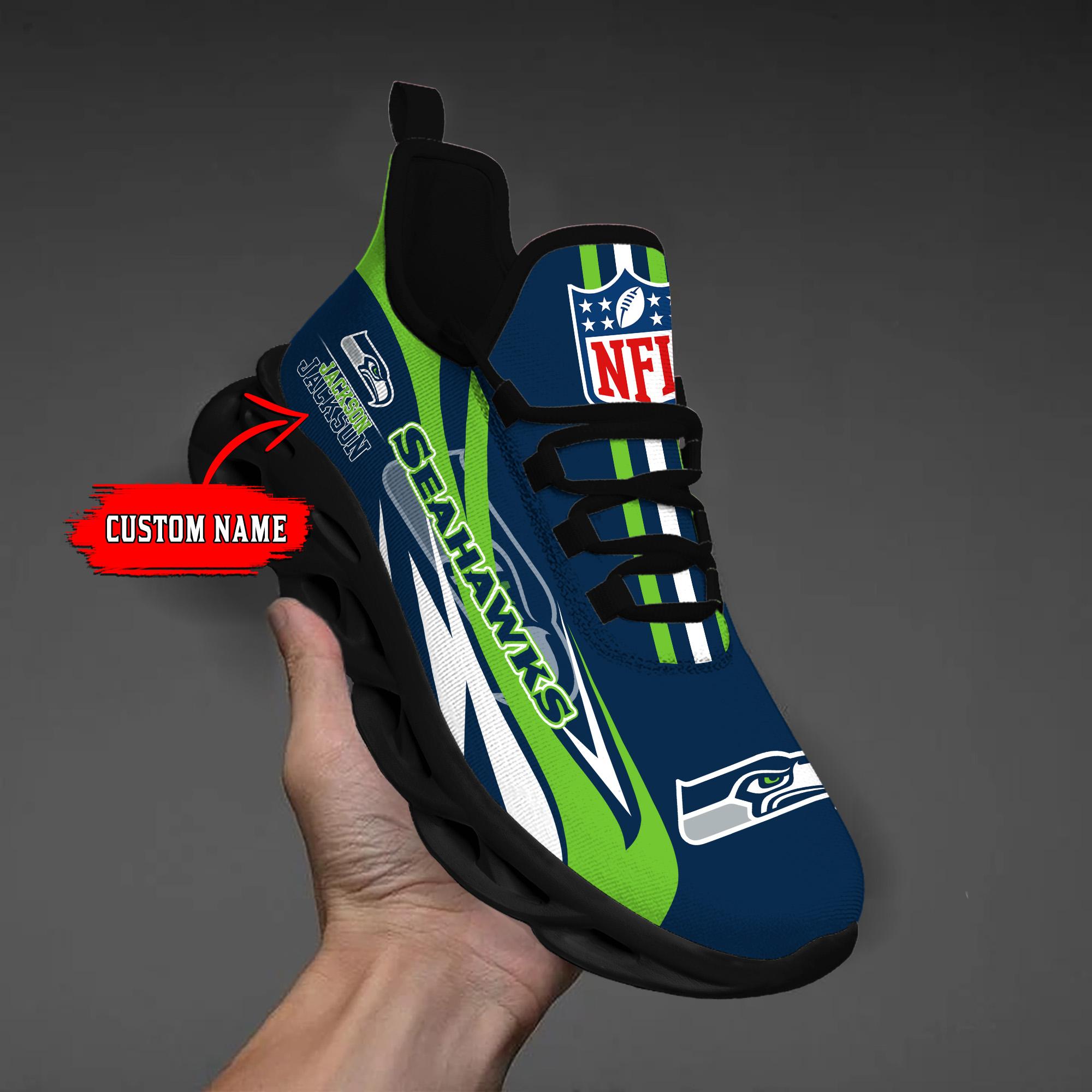 Ideafootwear Seattle Seahawks Max Soul Shoes Sneakers For Men And Women