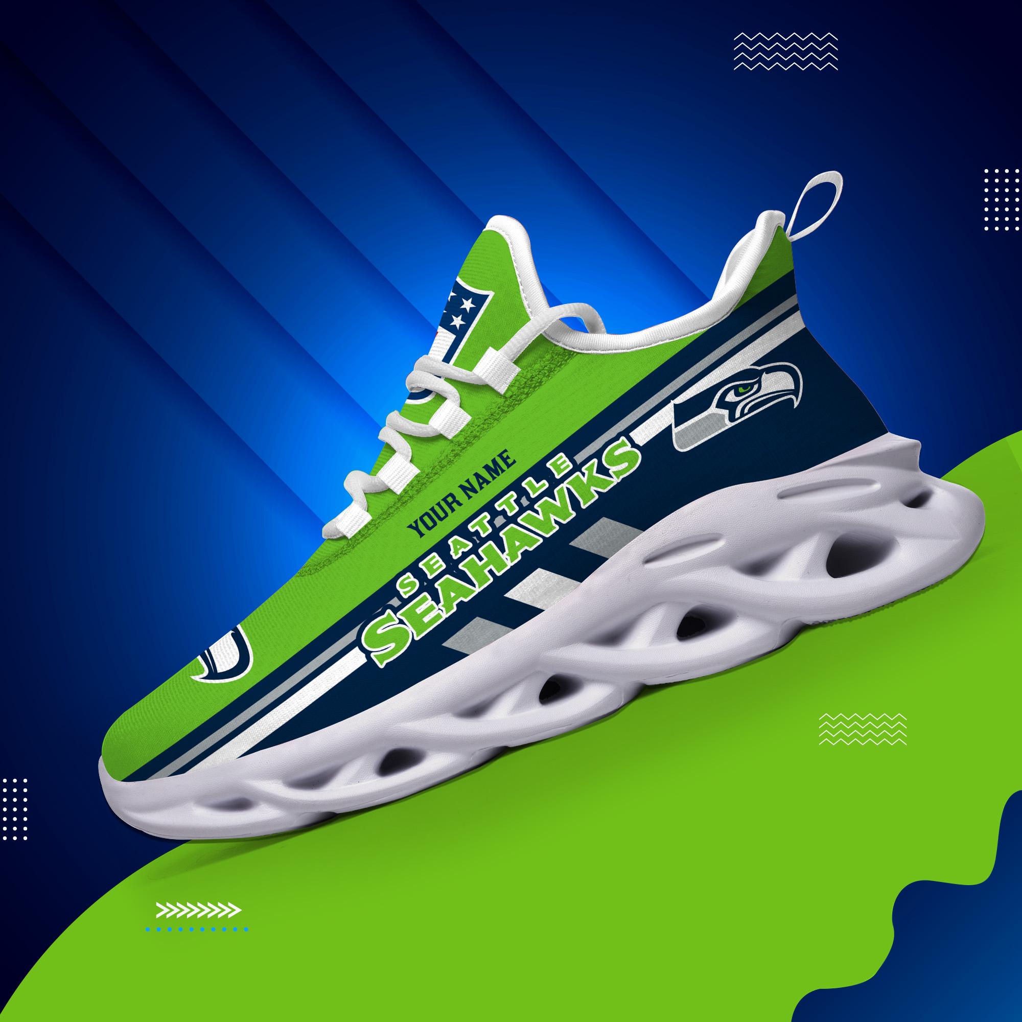 Ideafootwear Seattle Seahawks Max Soul Shoes Sneakers For Men And Women