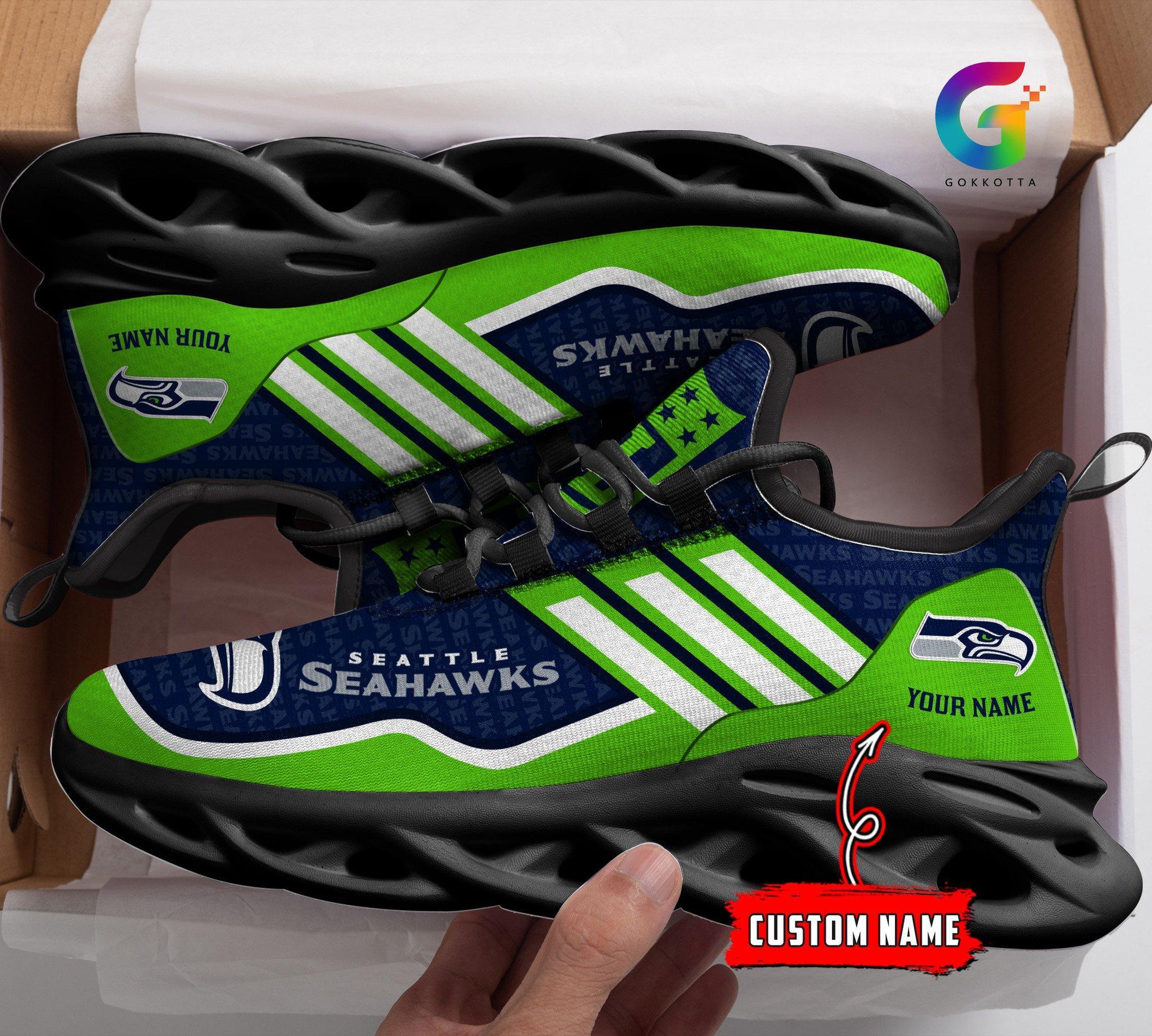 Ideafootwear Seattle Seahawks Max Soul Shoes Sneakers For Men And Women