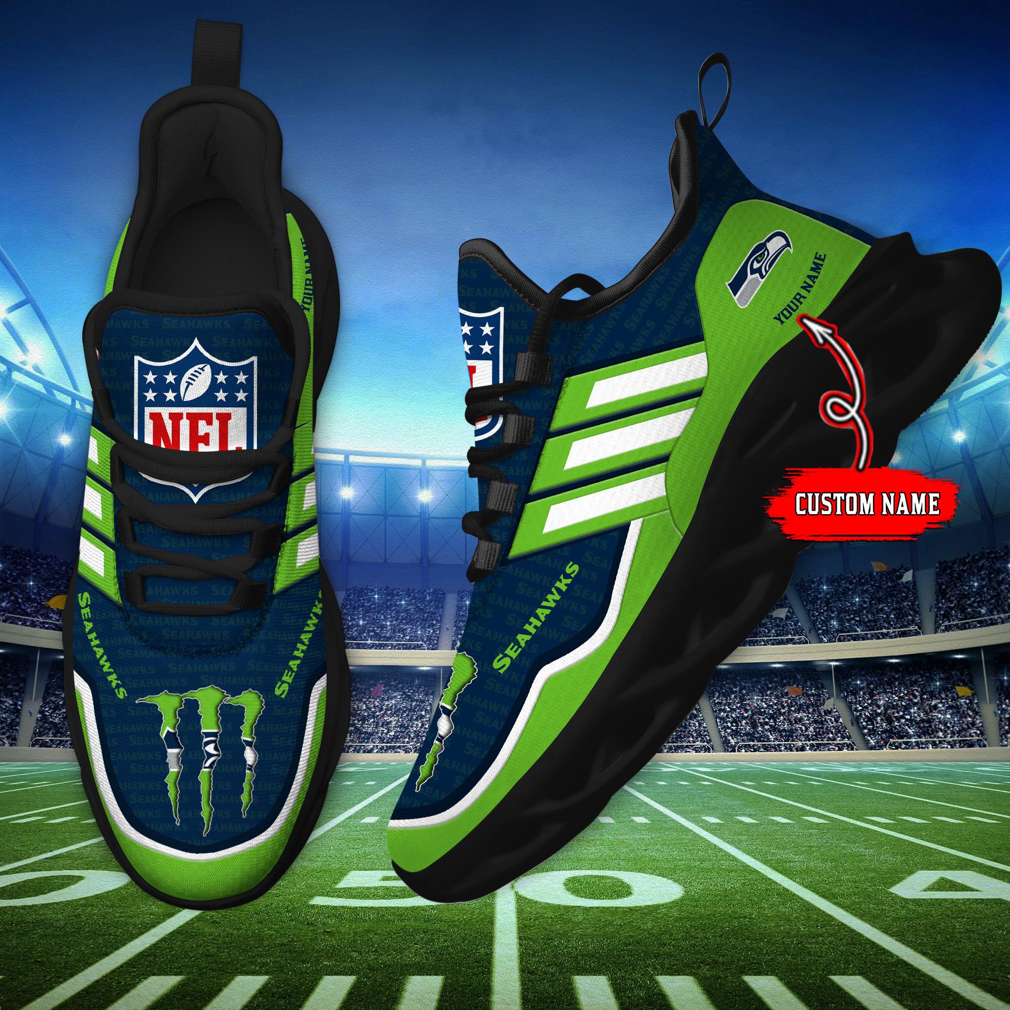Ideafootwear Seattle Seahawks Max Soul Shoes Sneakers For Men And Women
