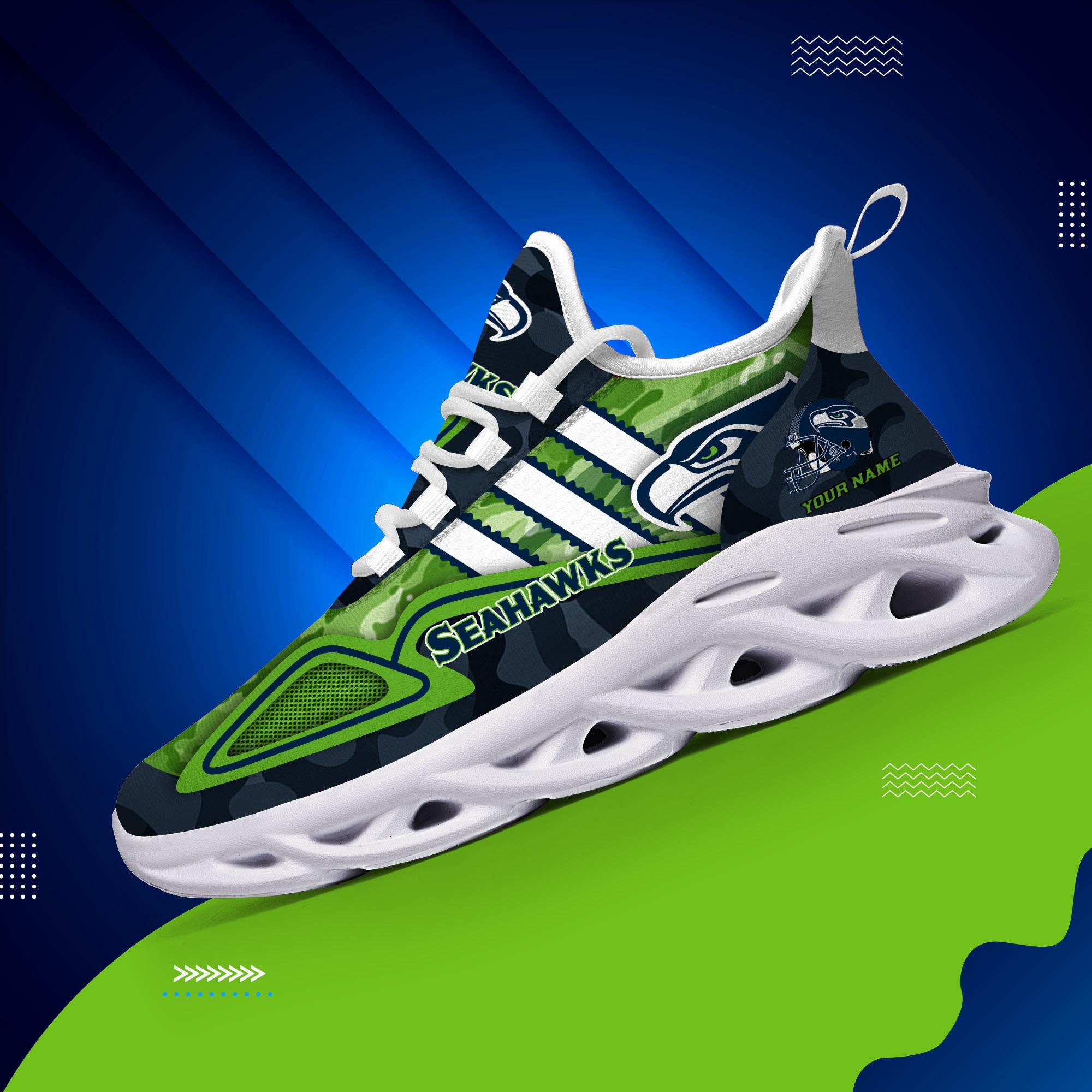 Ideafootwear Seattle Seahawks Max Soul Shoes Sneakers For Men And Women