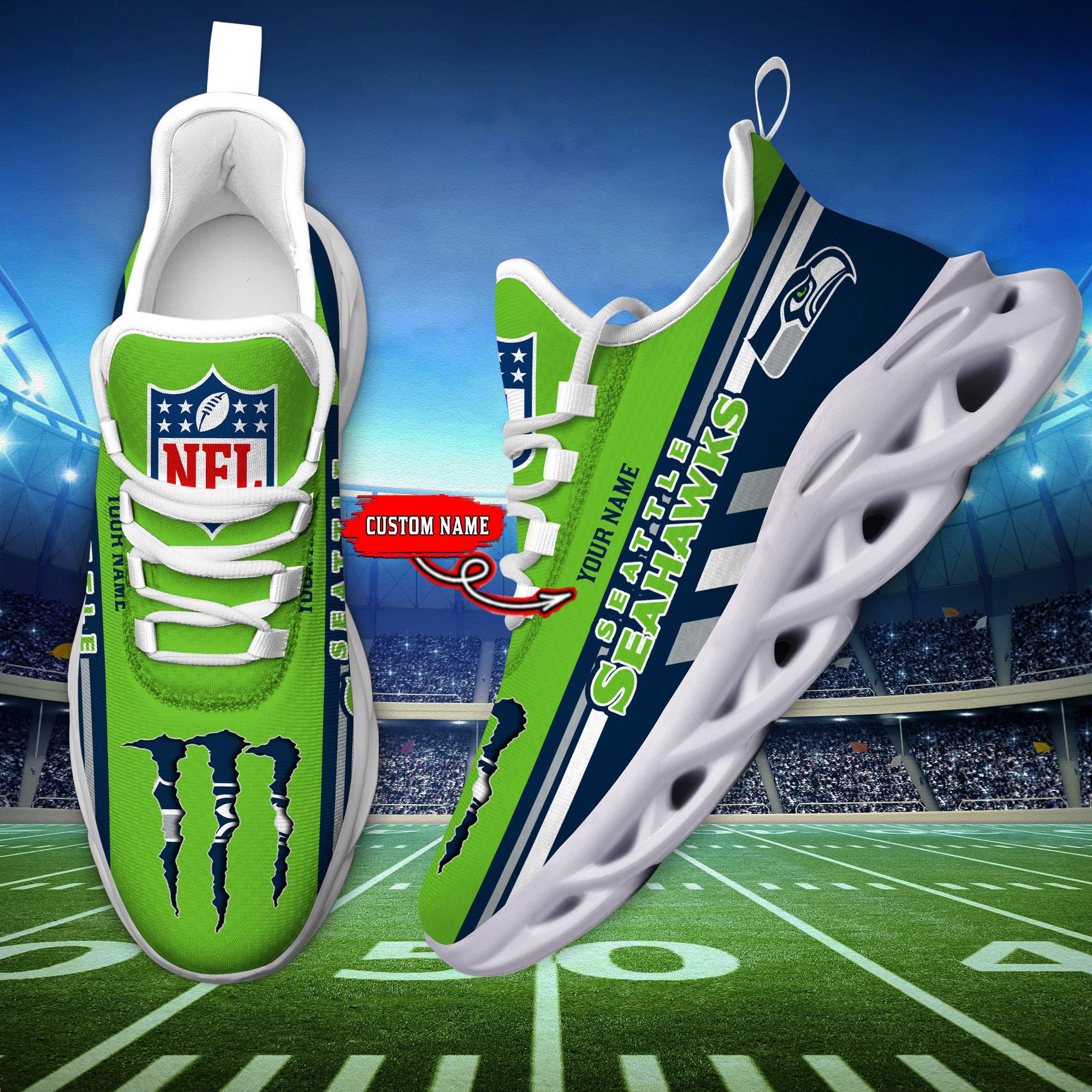 Ideafootwear Seattle Seahawks Max Soul Shoes Sneakers For Men And Women