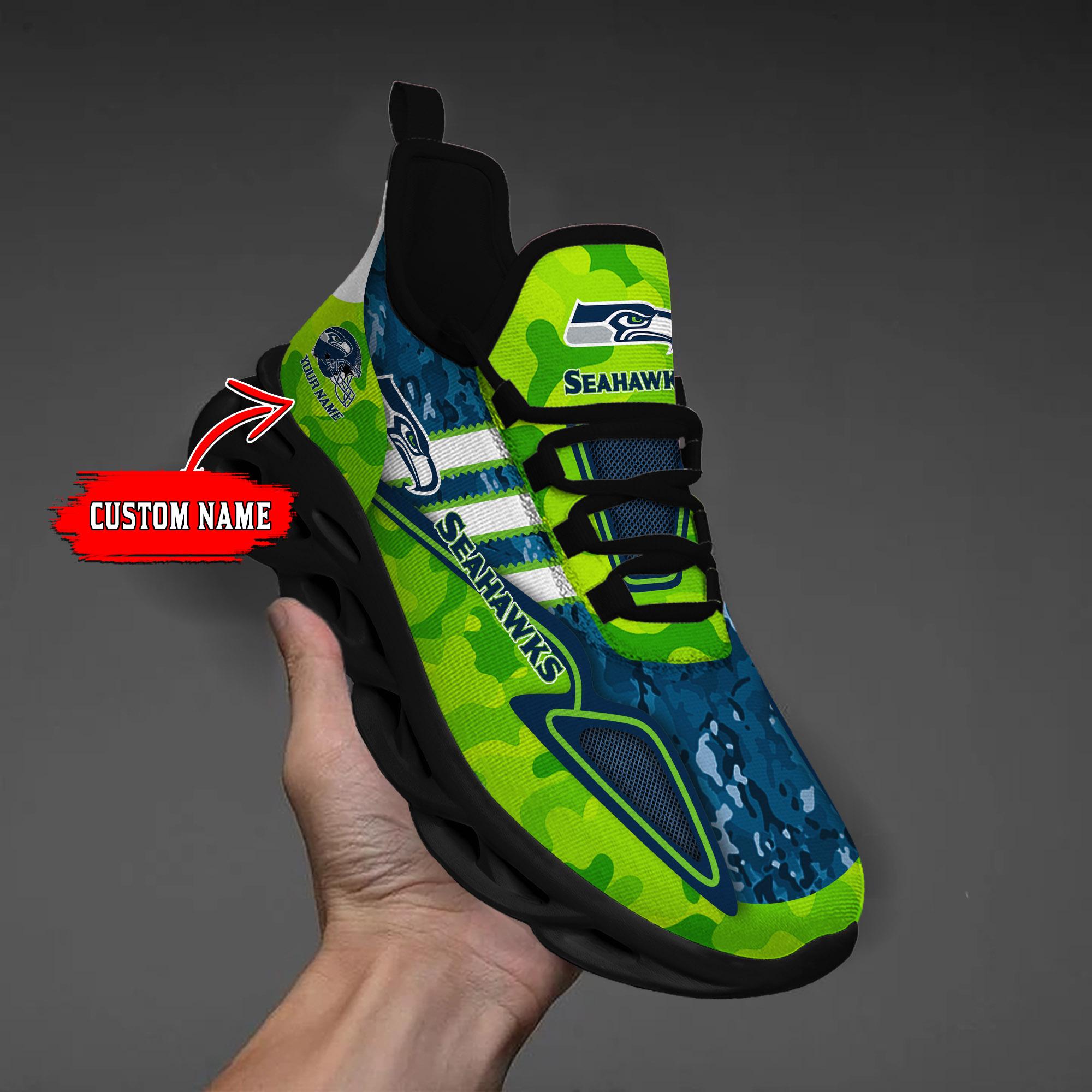 Ideafootwear Seattle Seahawks Max Soul Shoes Sneakers For Men And Women
