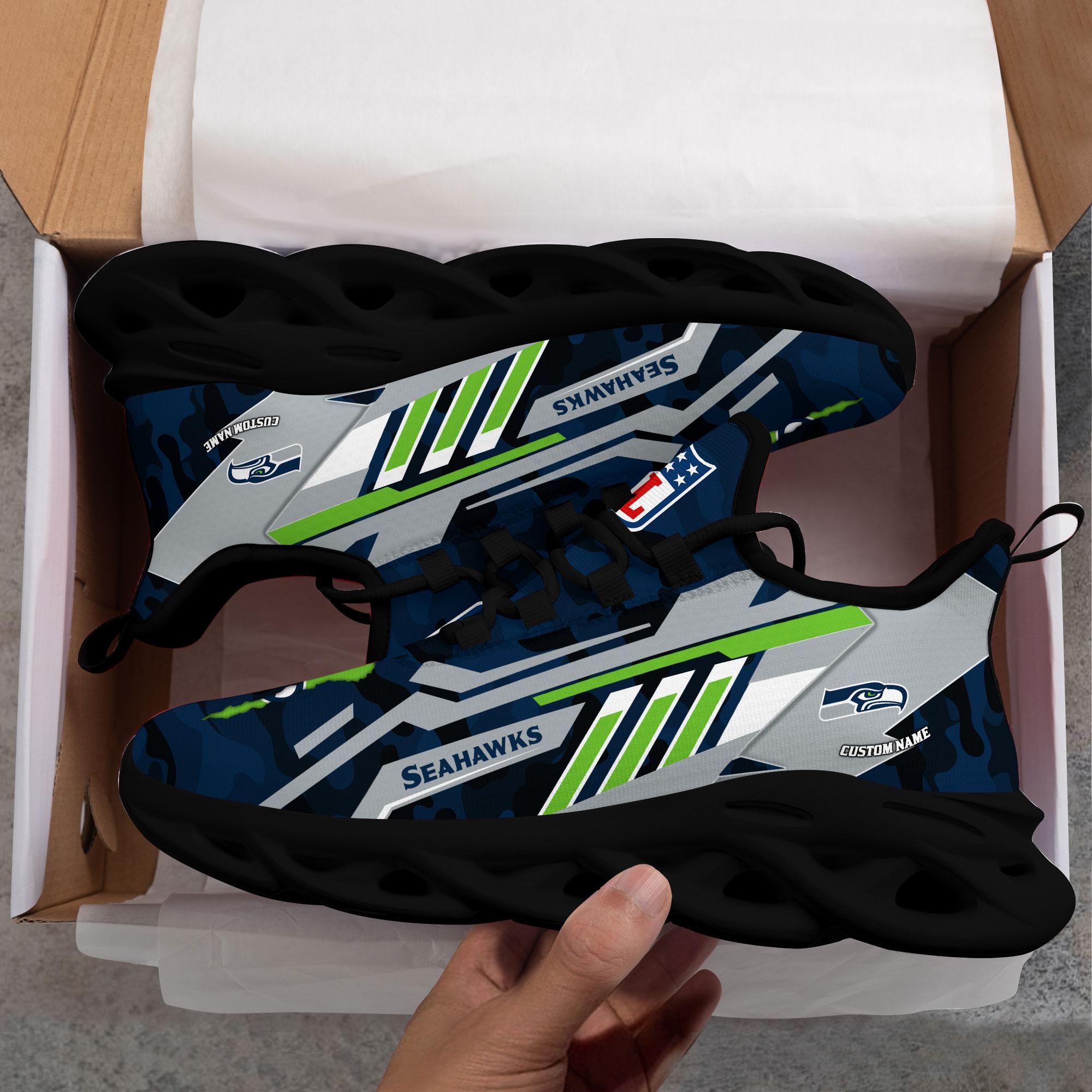 Ideafootwear Seattle Seahawks Max Soul Shoes Sneakers For Men And Women