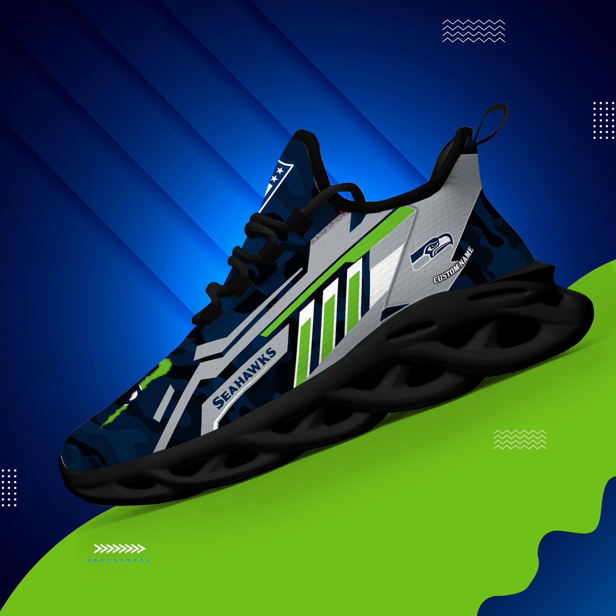 Ideafootwear Seattle Seahawks Max Soul Shoes Sneakers For Men And Women