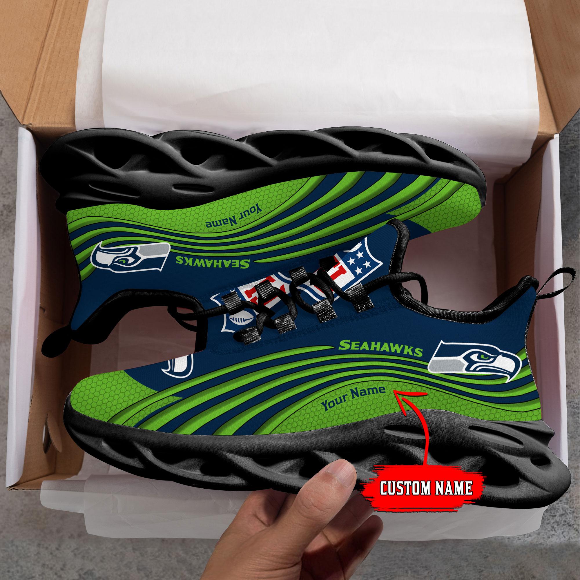 Ideafootwear Seattle Seahawks Max Soul Shoes Sneakers For Men And Women