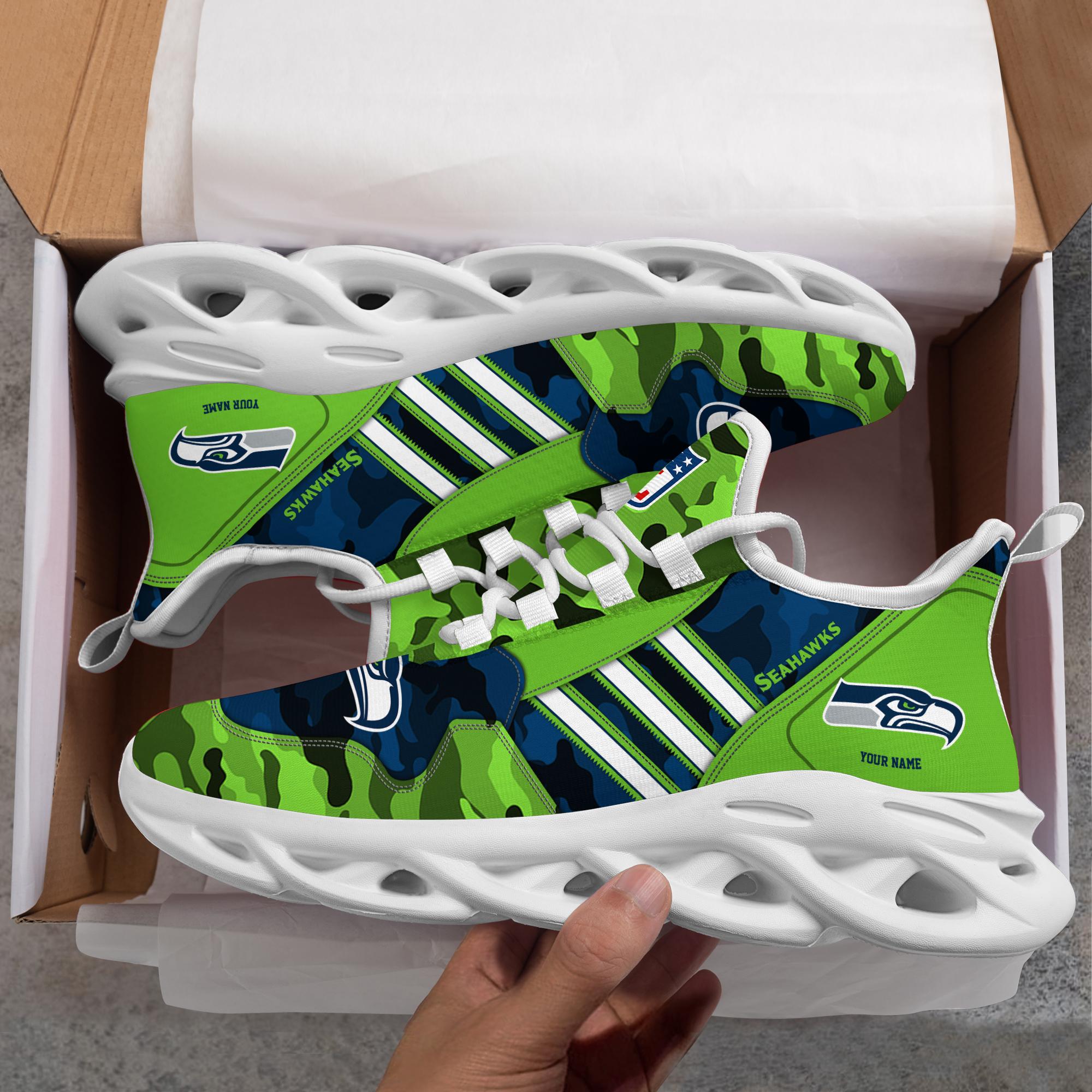 Ideafootwear Seattle Seahawks Max Soul Shoes Sneakers For Men And Women