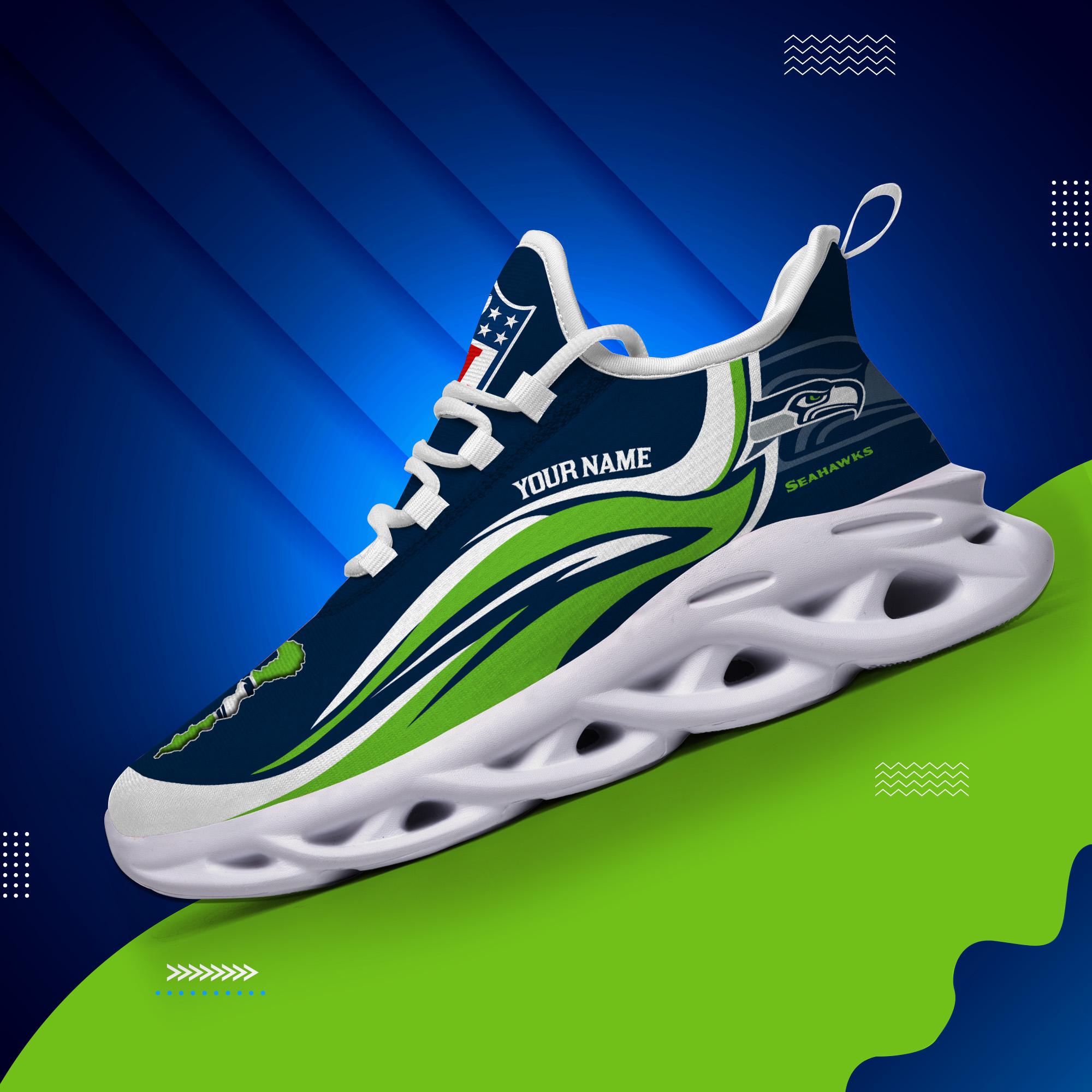 Ideafootwear Seattle Seahawks Max Soul Shoes Sneakers For Men And Women