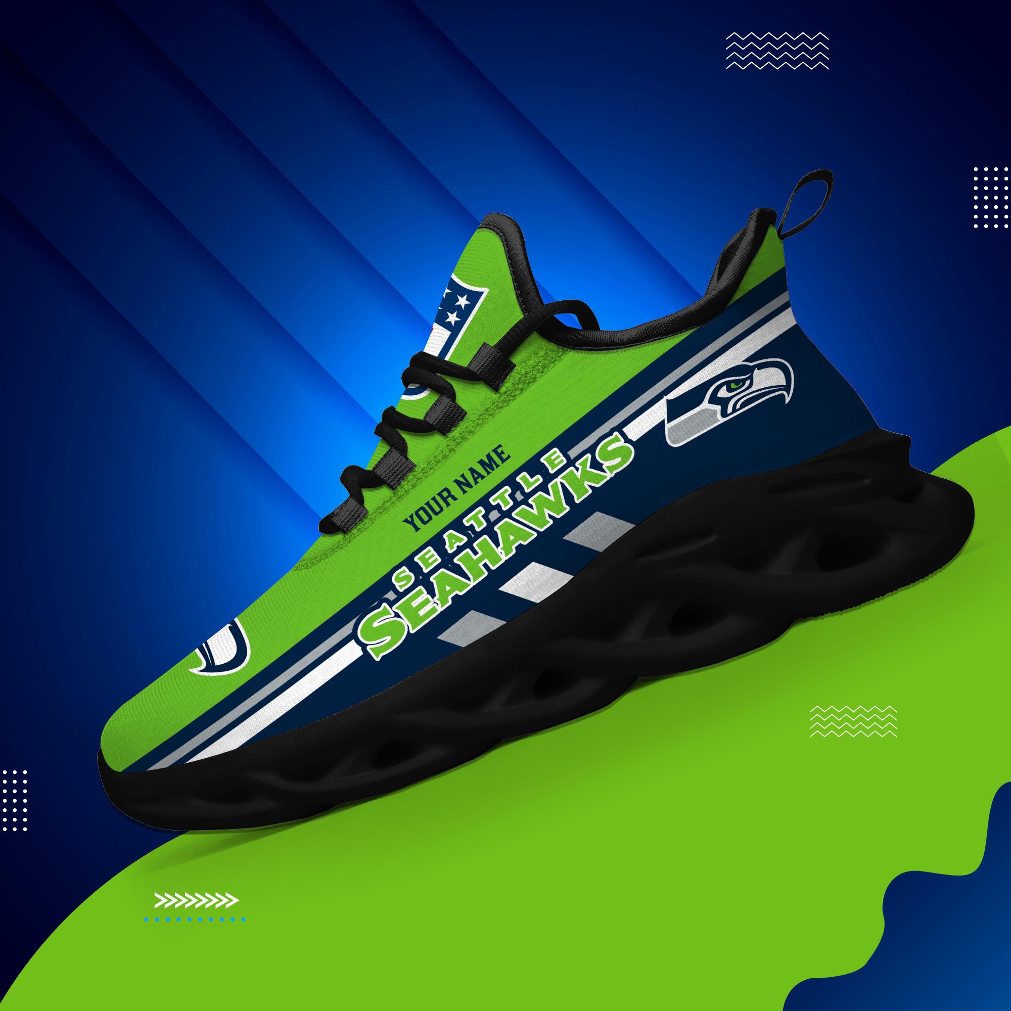 Ideafootwear Seattle Seahawks Max Soul Shoes Sneakers For Men And Women