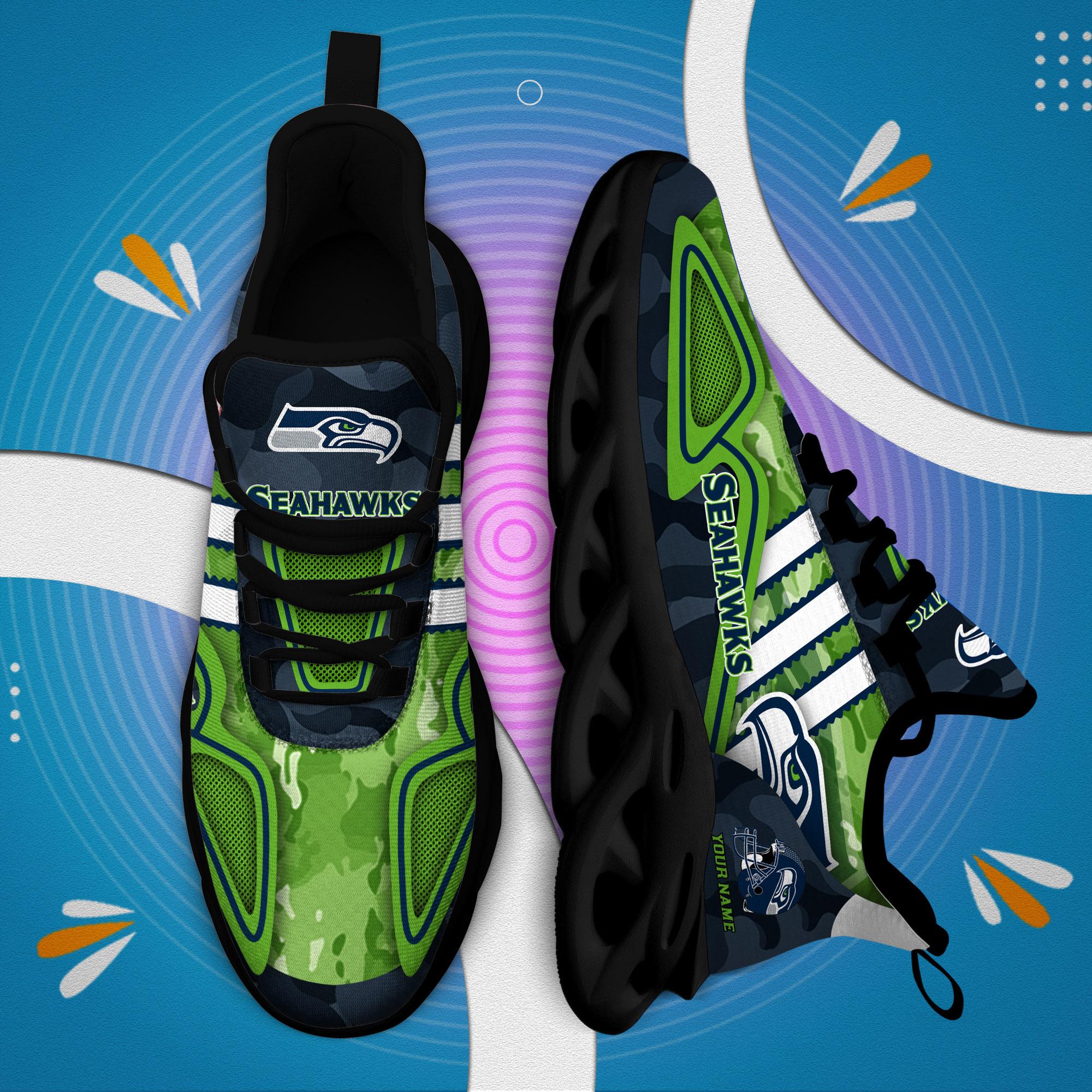 Ideafootwear Seattle Seahawks Max Soul Shoes Sneakers For Men And Women