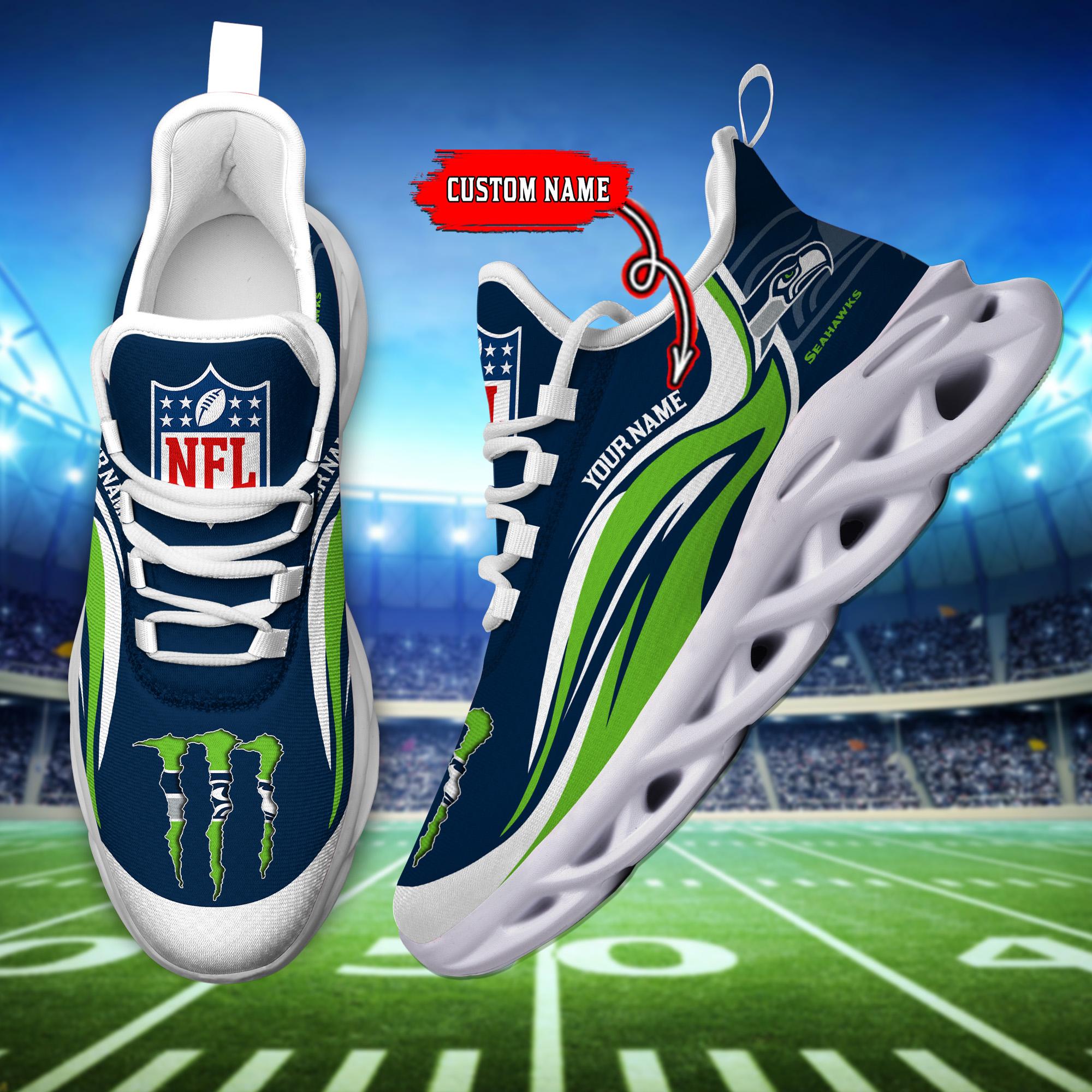 Ideafootwear Seattle Seahawks Max Soul Shoes Sneakers For Men And Women