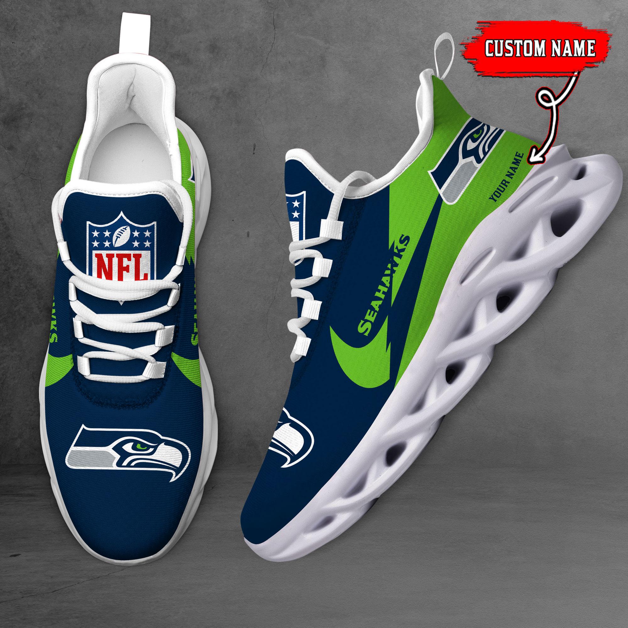 Ideafootwear Seattle Seahawks Max Soul Shoes Sneakers For Men And Women