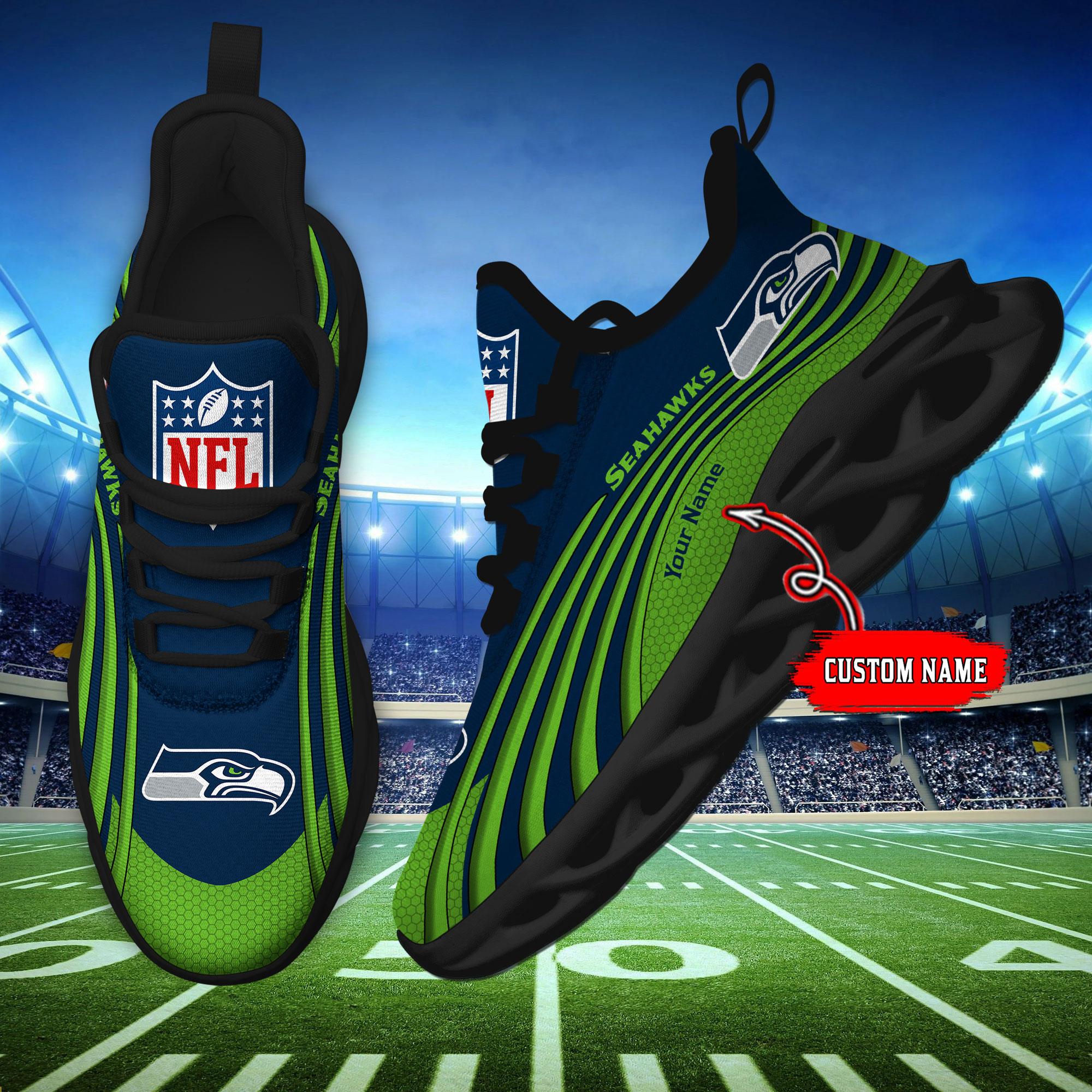 Ideafootwear Seattle Seahawks Max Soul Shoes Sneakers For Men And Women