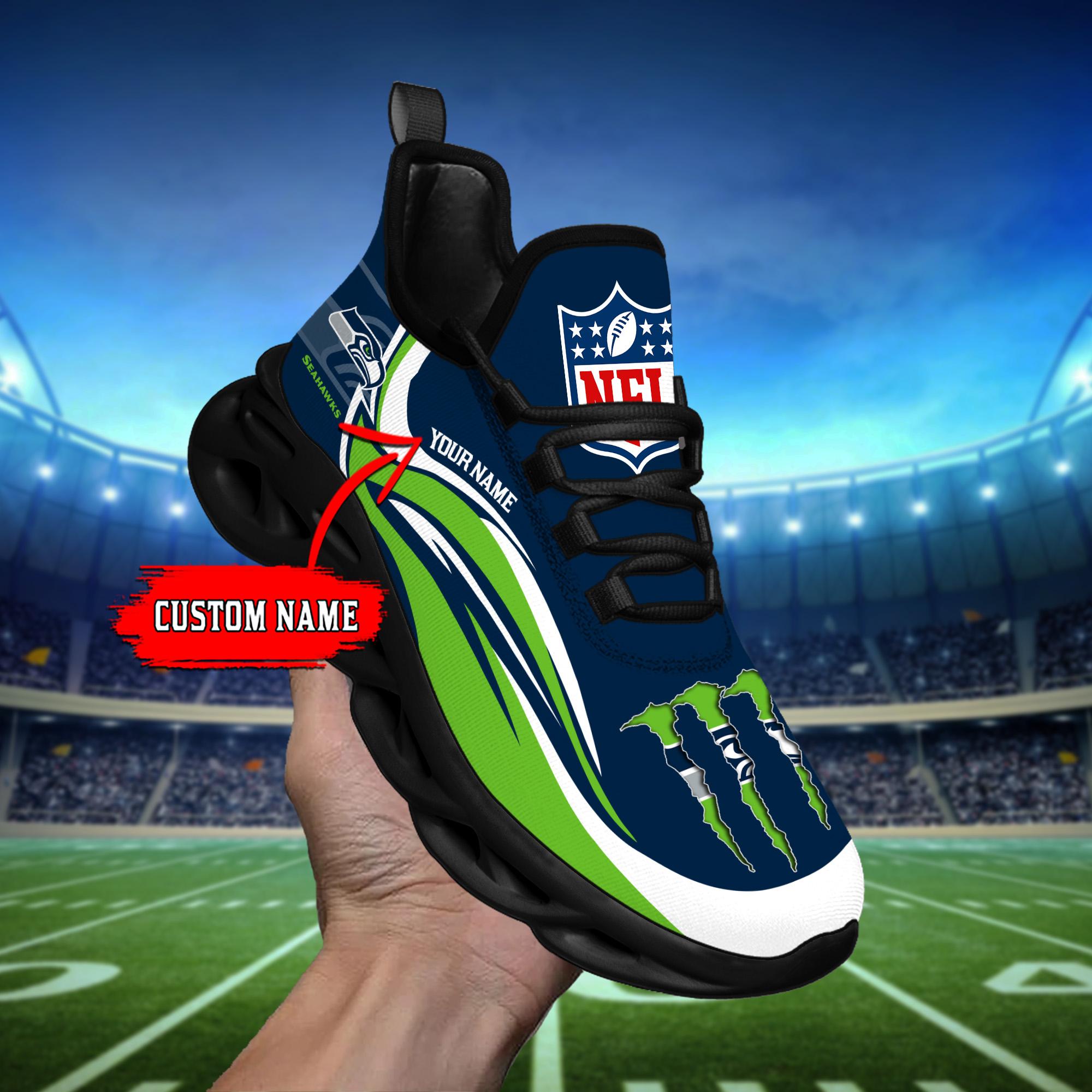Ideafootwear Seattle Seahawks Max Soul Shoes Sneakers For Men And Women