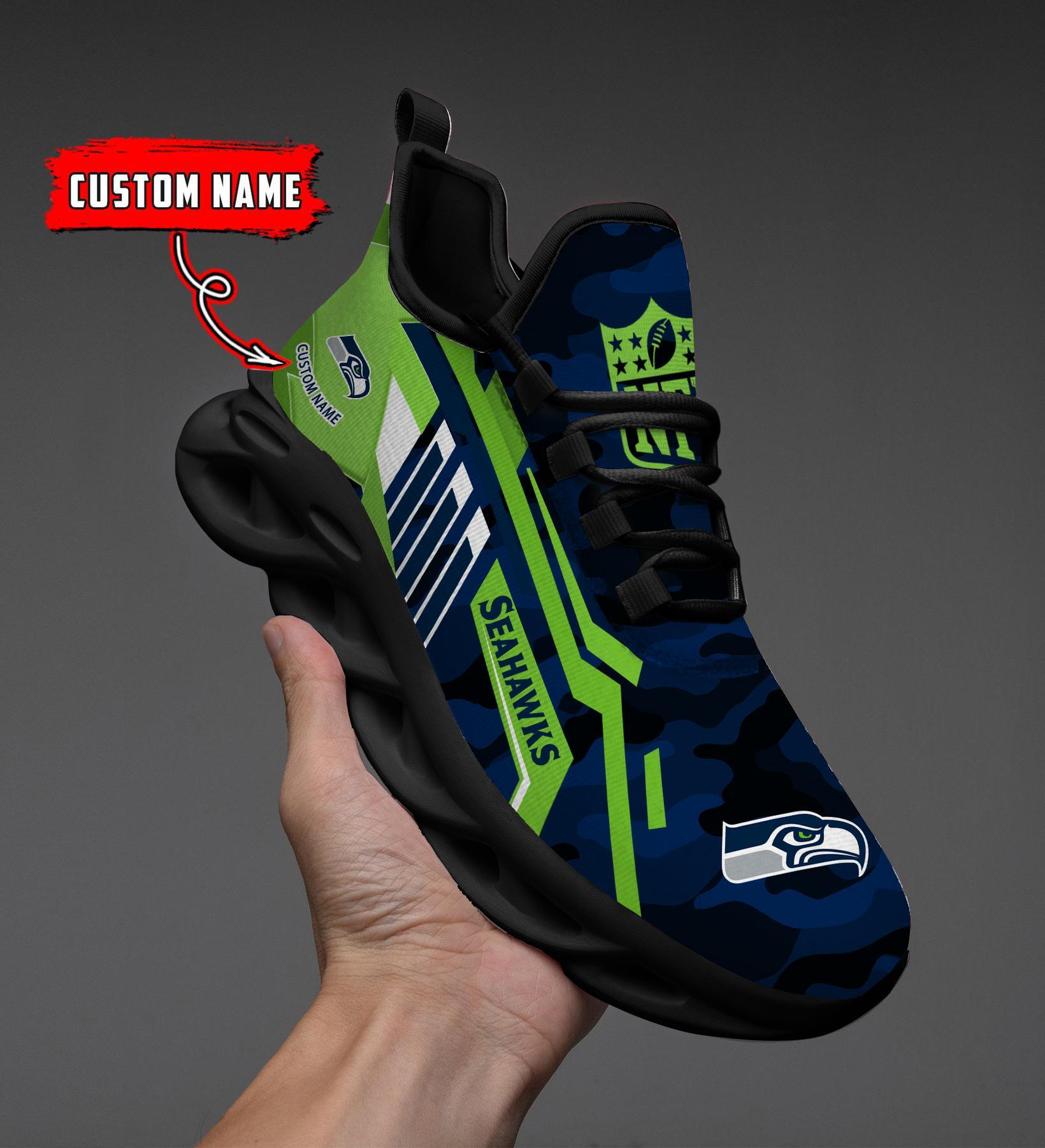 Ideafootwear Seattle Seahawks Max Soul Shoes Sneakers For Men And Women
