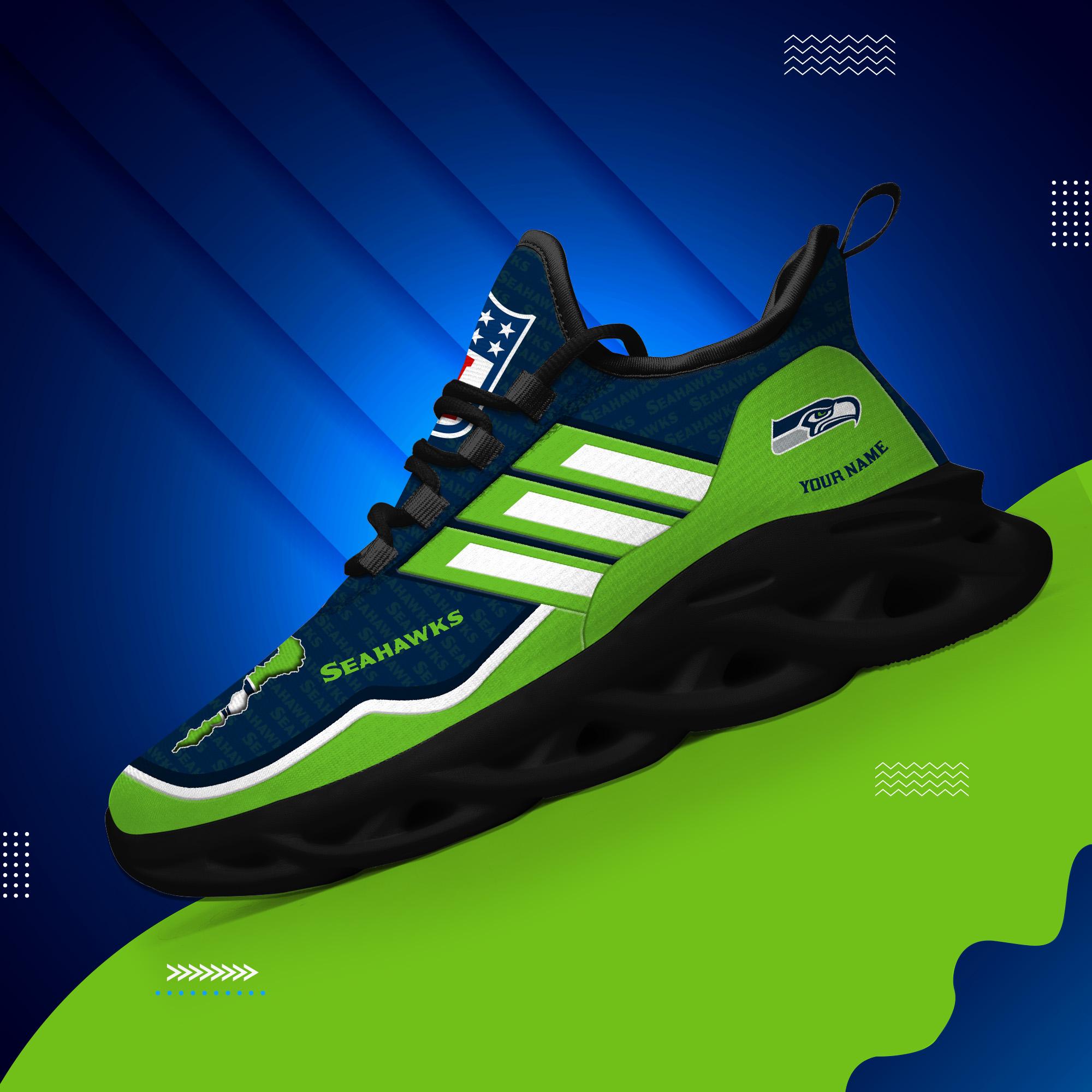 Ideafootwear Seattle Seahawks Max Soul Shoes Sneakers For Men And Women