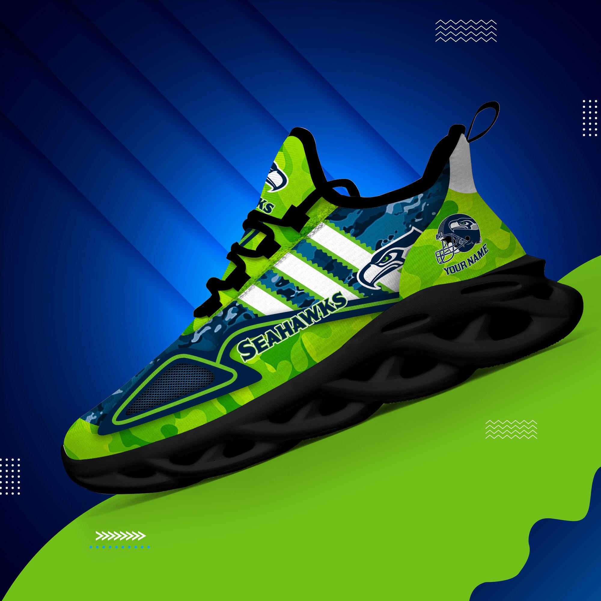Ideafootwear Seattle Seahawks Max Soul Shoes Sneakers For Men And Women