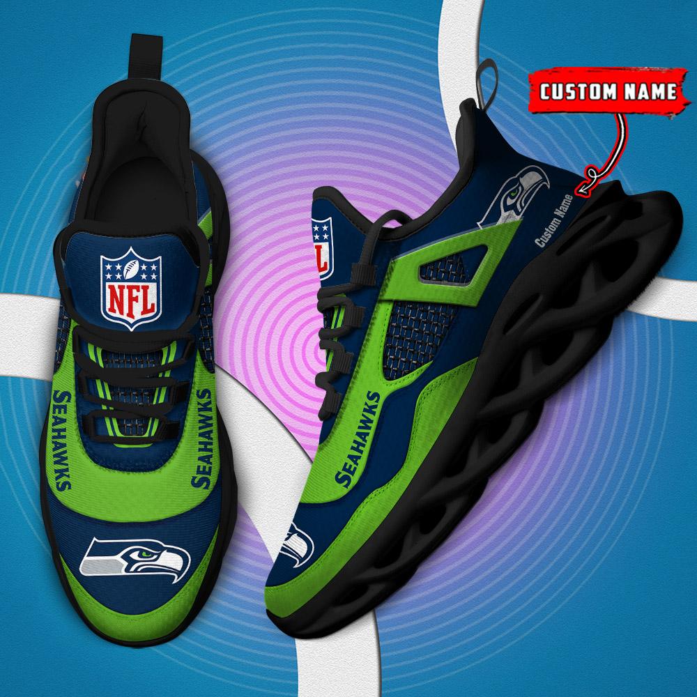 Ideafootwear Seattle Seahawks Max Soul Shoes Sneakers For Men And Women