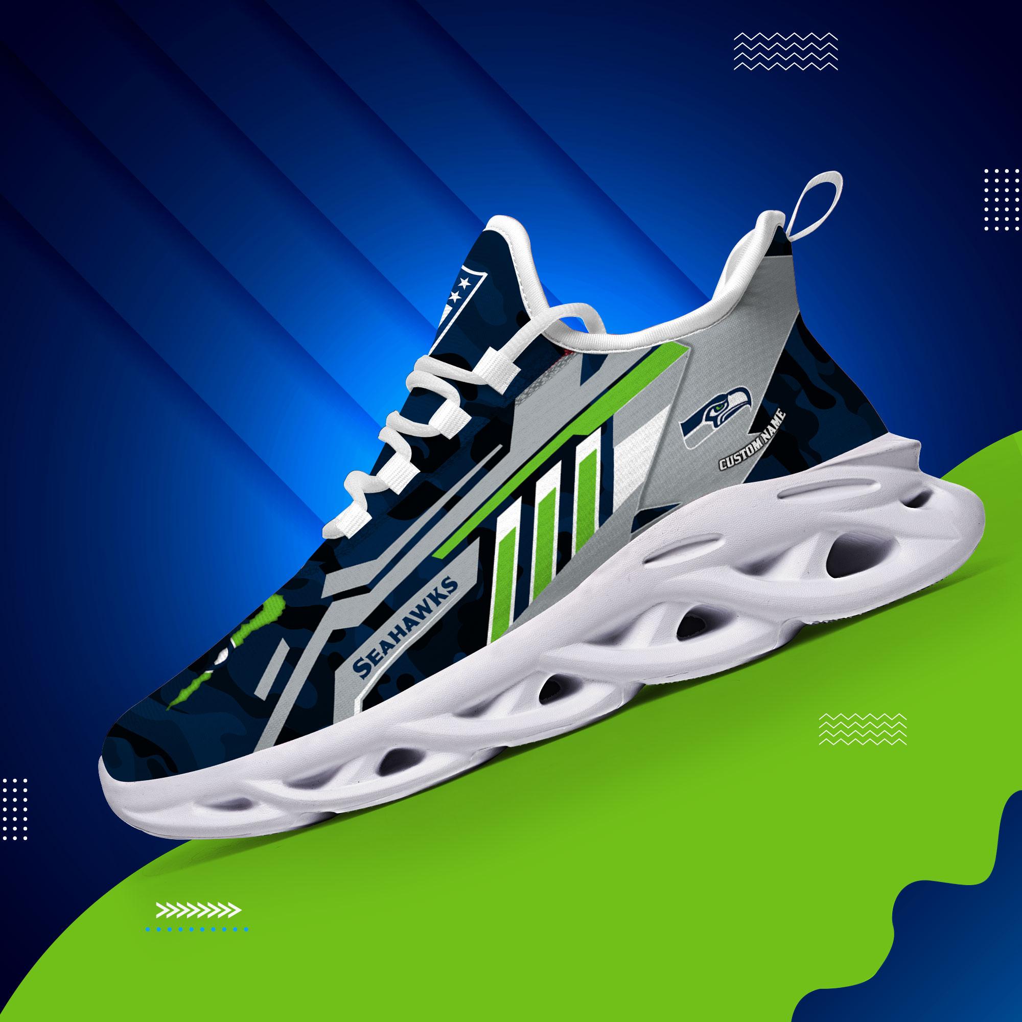 Ideafootwear Seattle Seahawks Max Soul Shoes Sneakers For Men And Women