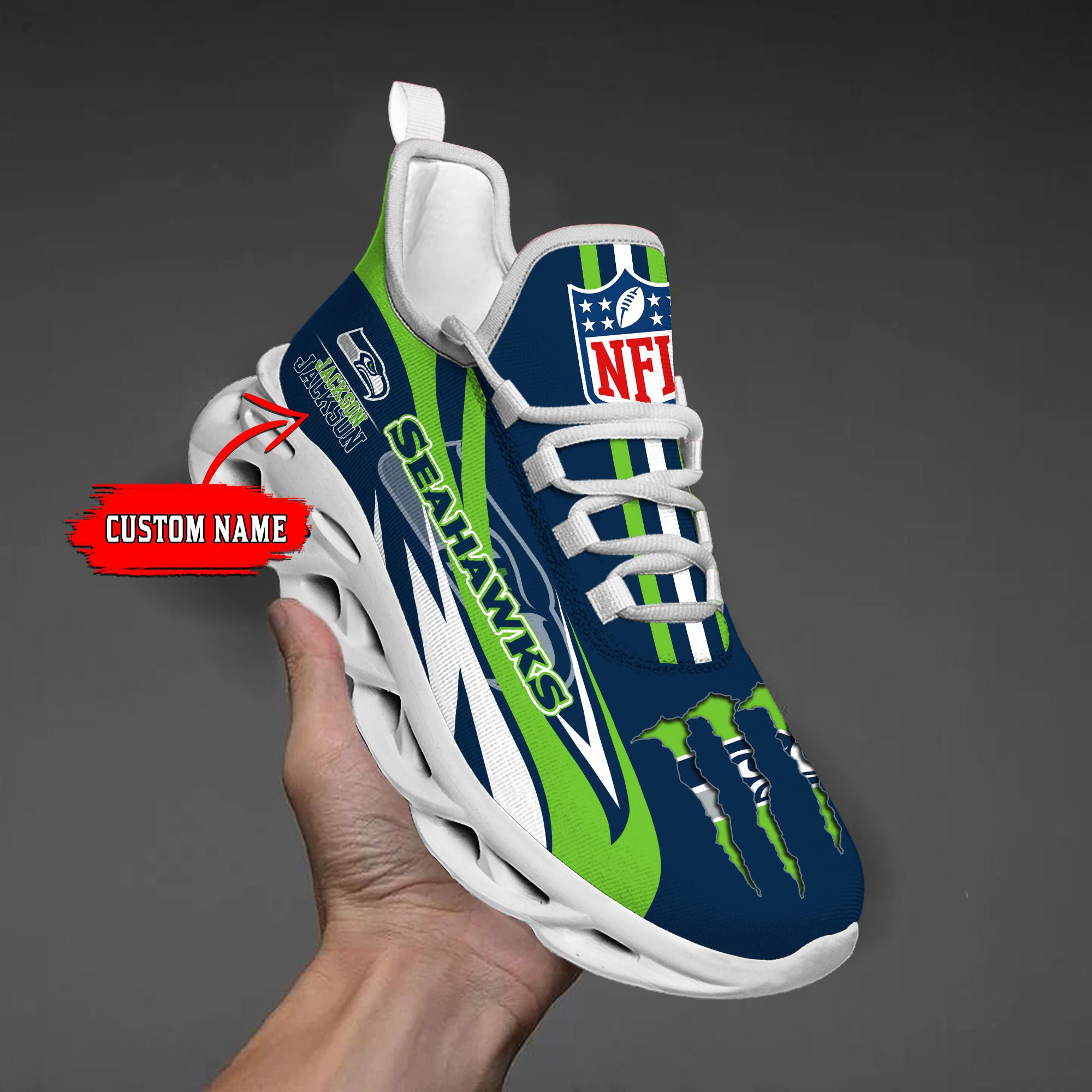 Ideafootwear Seattle Seahawks Max Soul Shoes Sneakers For Men And Women