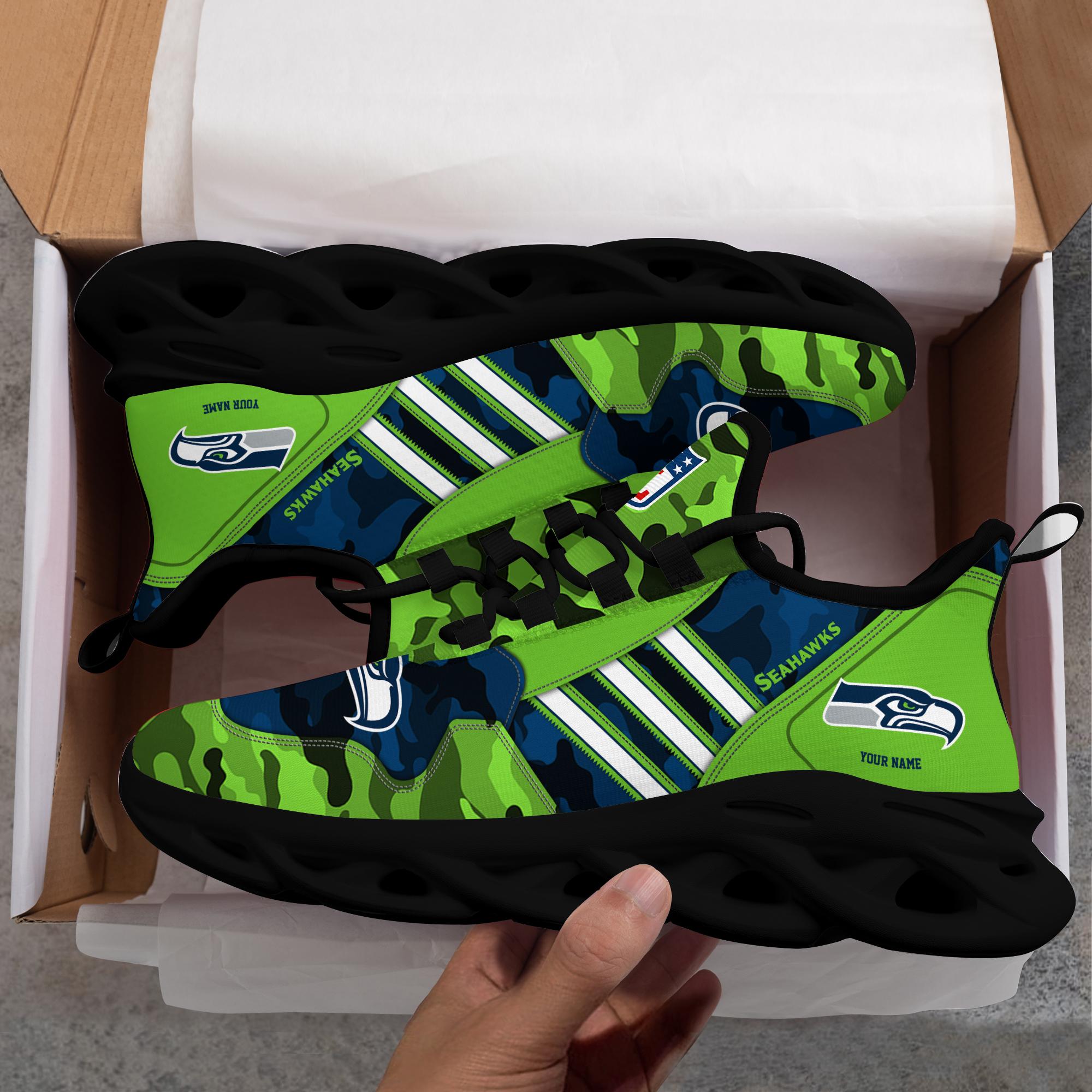 Ideafootwear Seattle Seahawks Max Soul Shoes Sneakers For Men And Women
