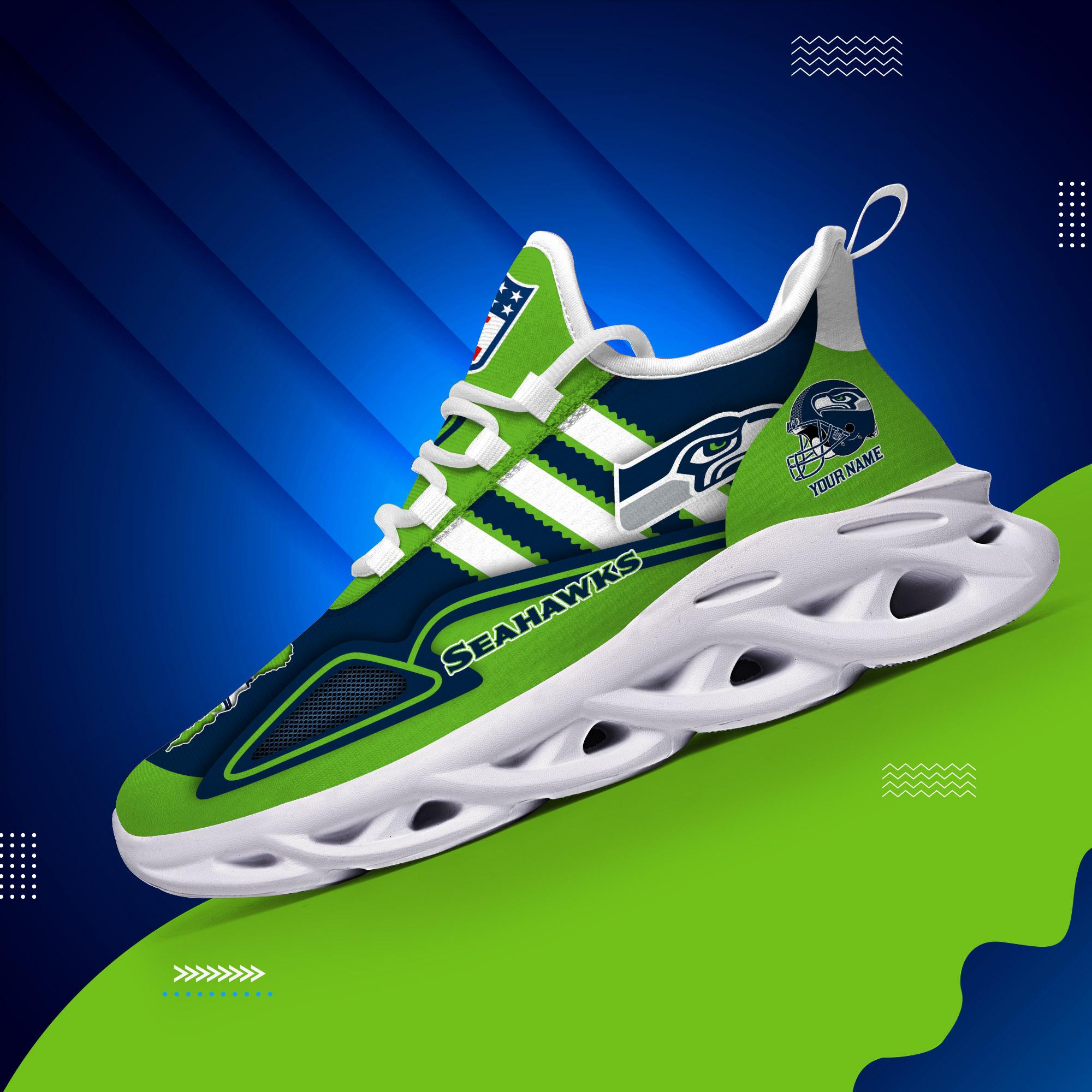 Ideafootwear Seattle Seahawks Max Soul Shoes Sneakers For Men And Women