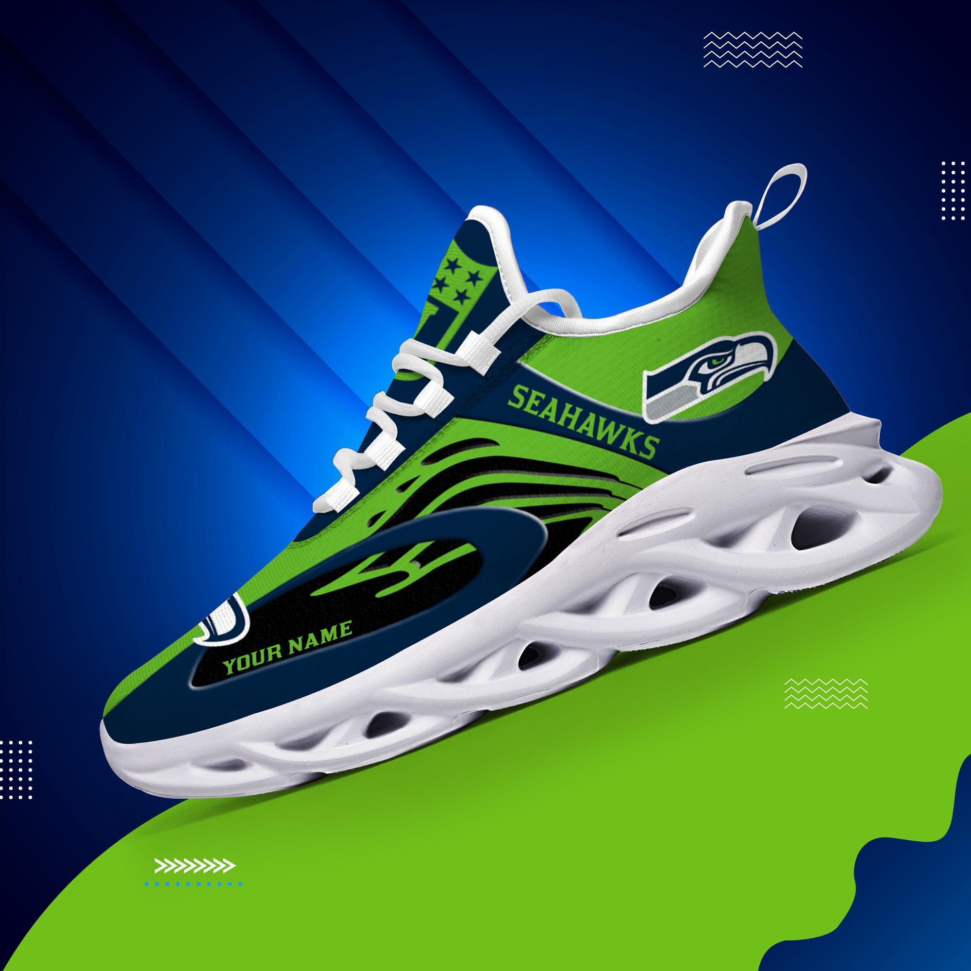 Ideafootwear Seattle Seahawks Max Soul Shoes Sneakers For Men And Women