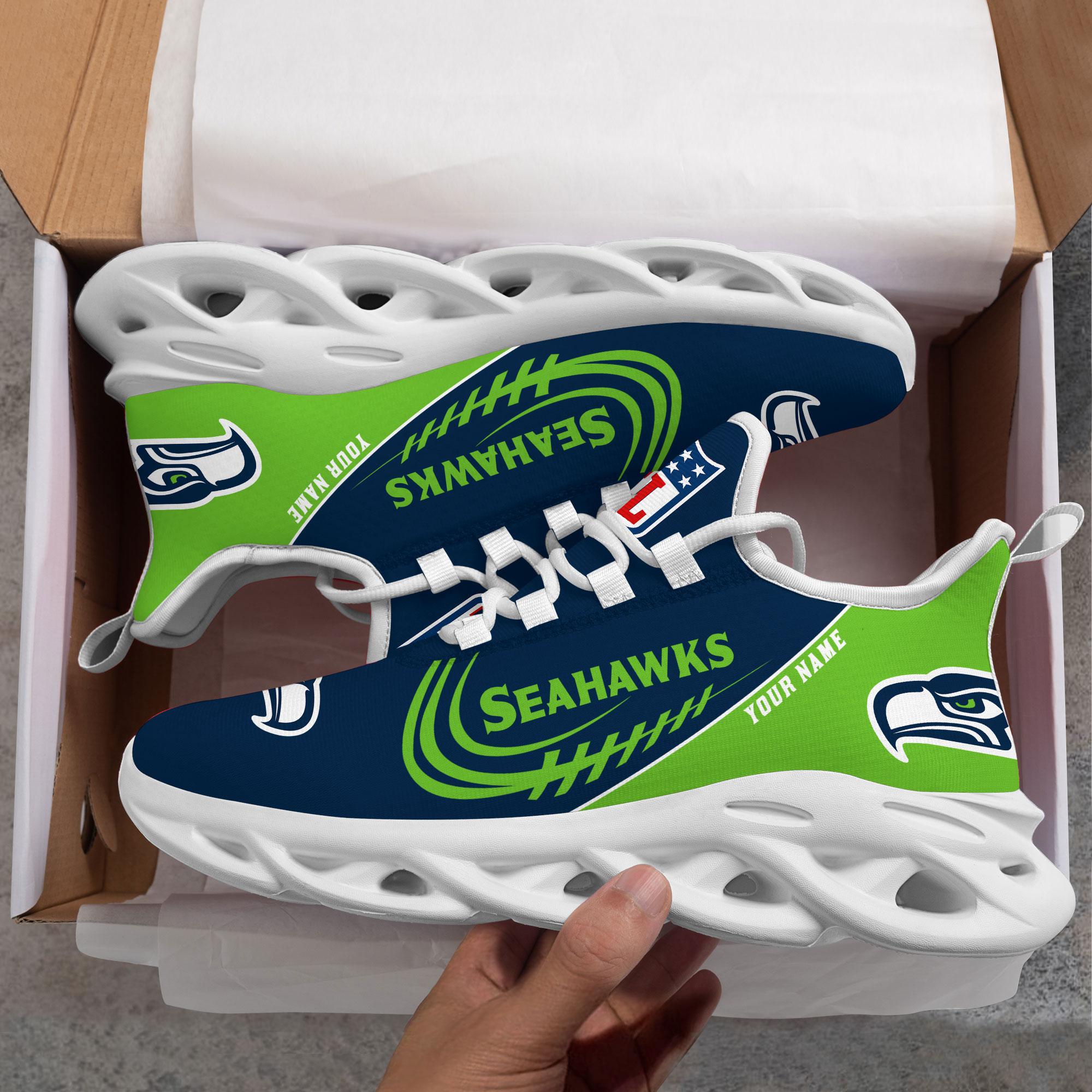 Ideafootwear Seattle Seahawks Max Soul Shoes Sneakers For Men And Women