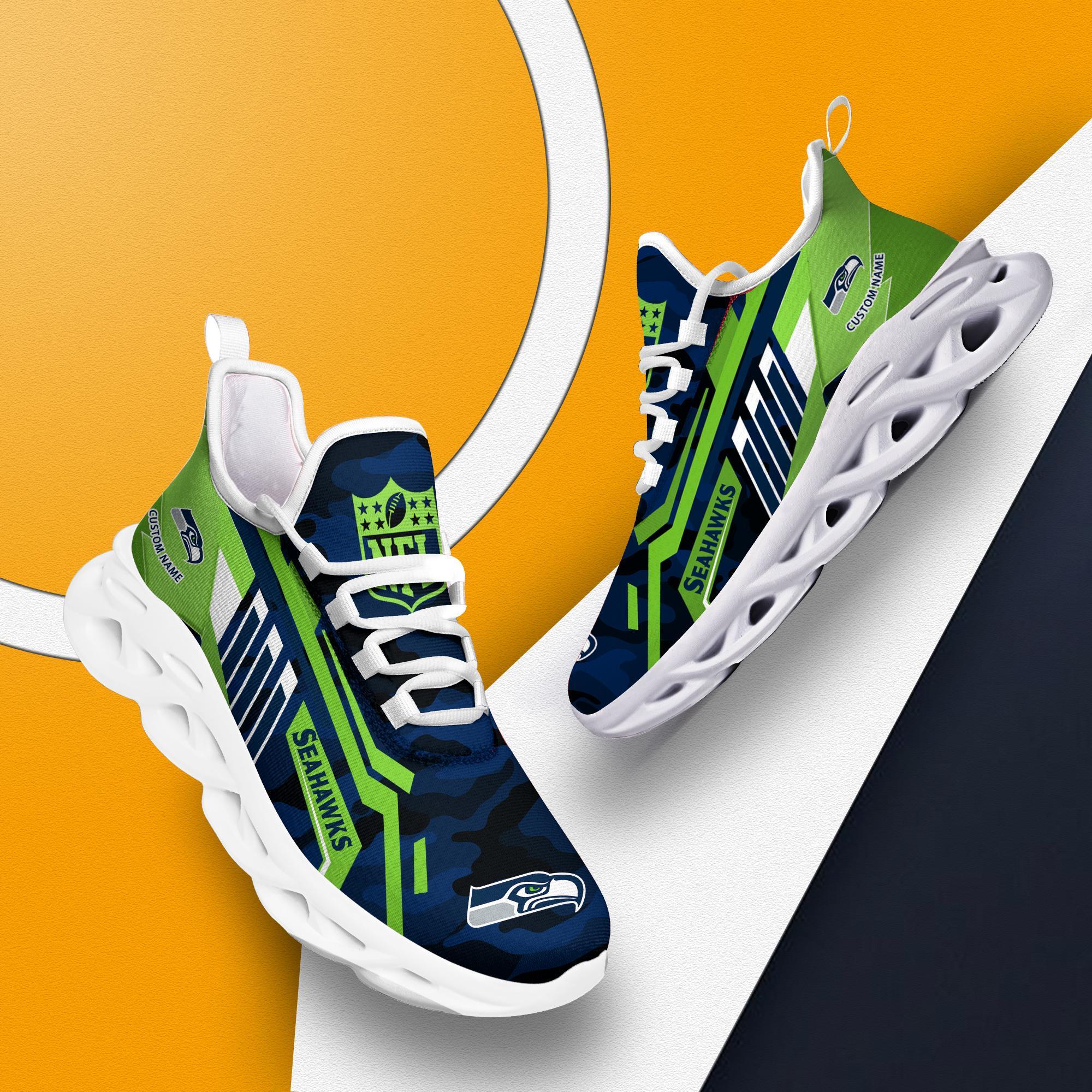 Ideafootwear Seattle Seahawks Max Soul Shoes Sneakers For Men And Women