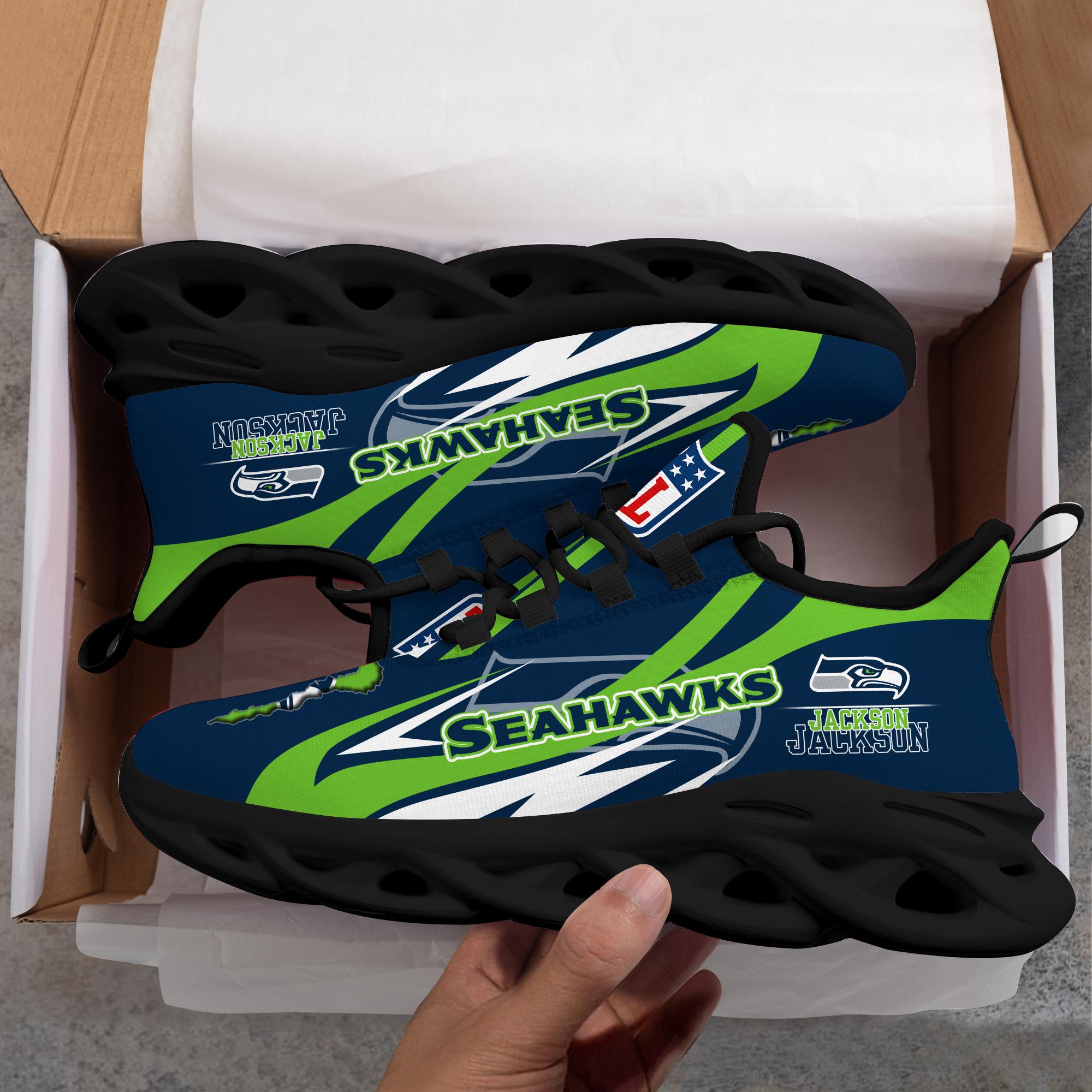 Ideafootwear Seattle Seahawks Max Soul Shoes Sneakers For Men And Women