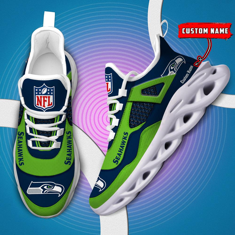 Ideafootwear Seattle Seahawks Max Soul Shoes Sneakers For Men And Women