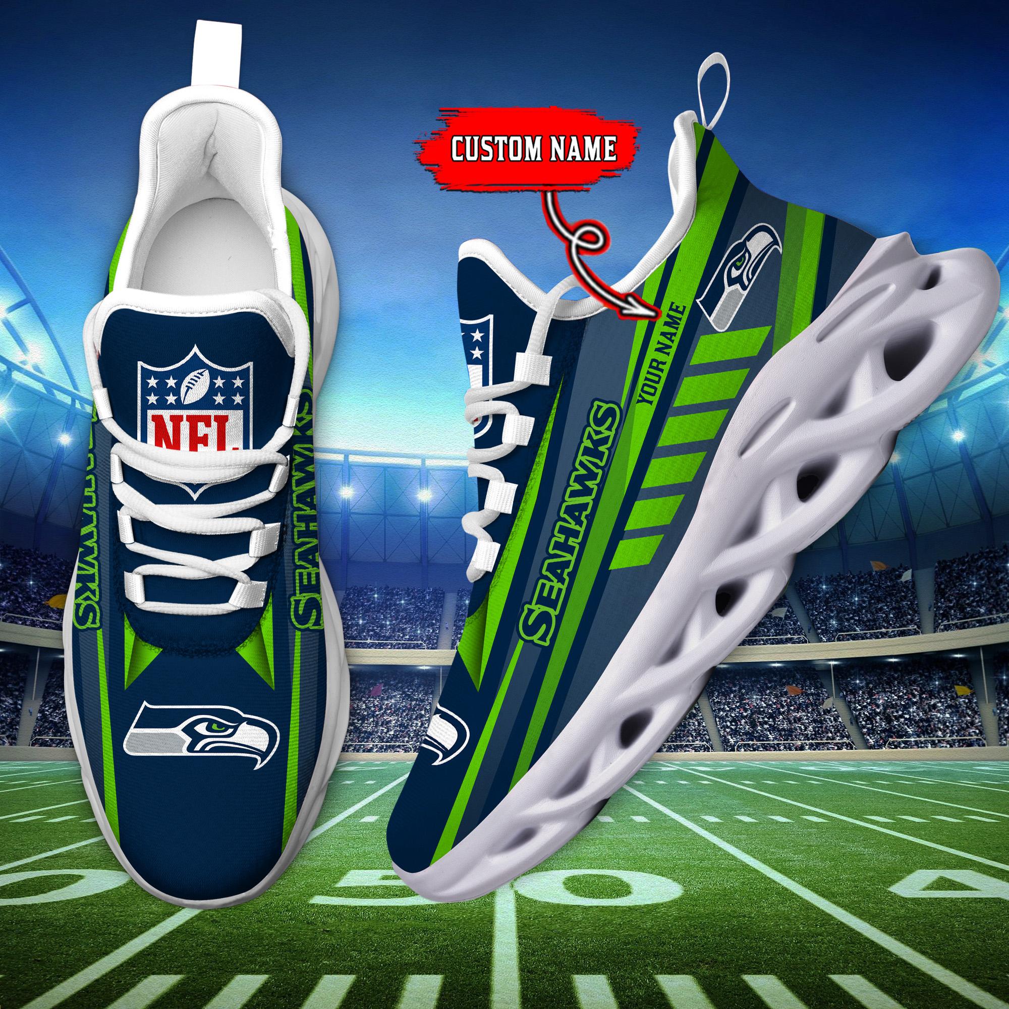 Ideafootwear Seattle Seahawks Max Soul Shoes Sneakers For Men And Women