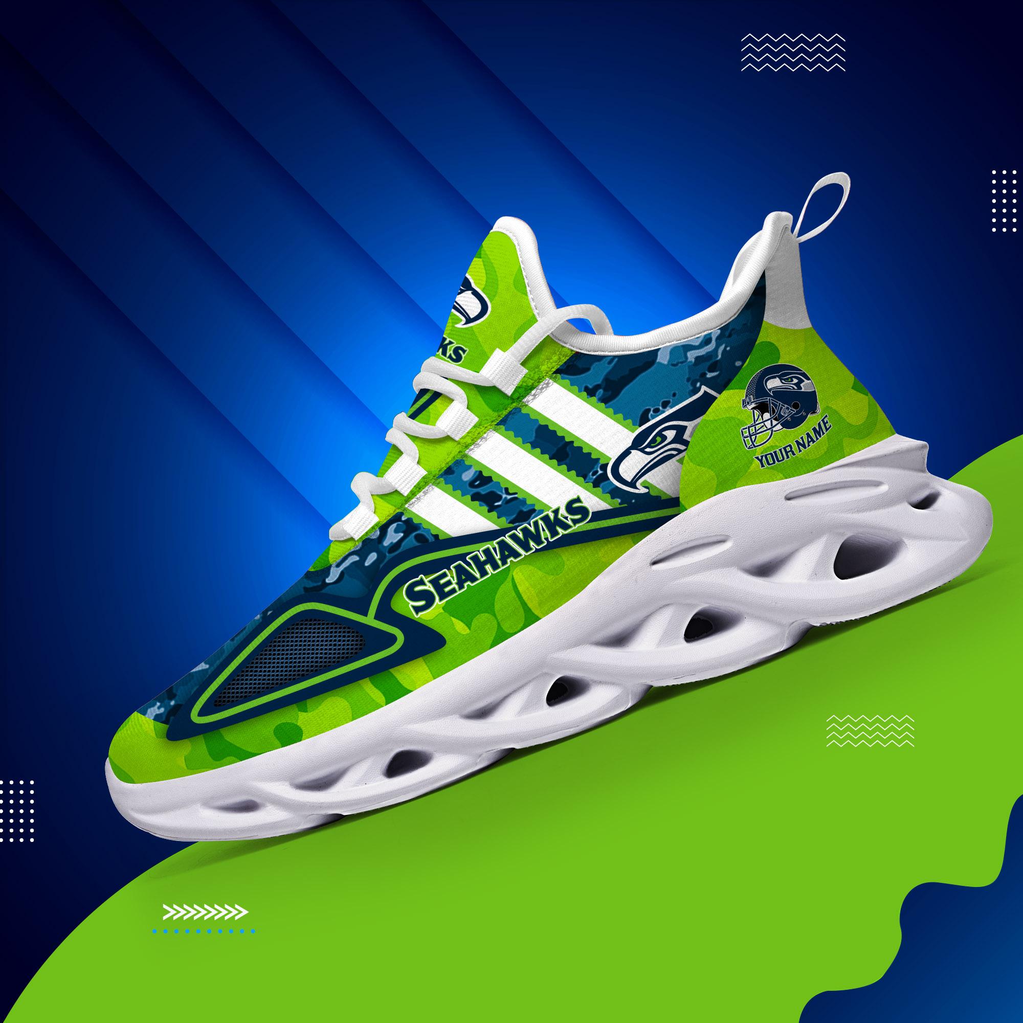 Ideafootwear Seattle Seahawks Max Soul Shoes Sneakers For Men And Women