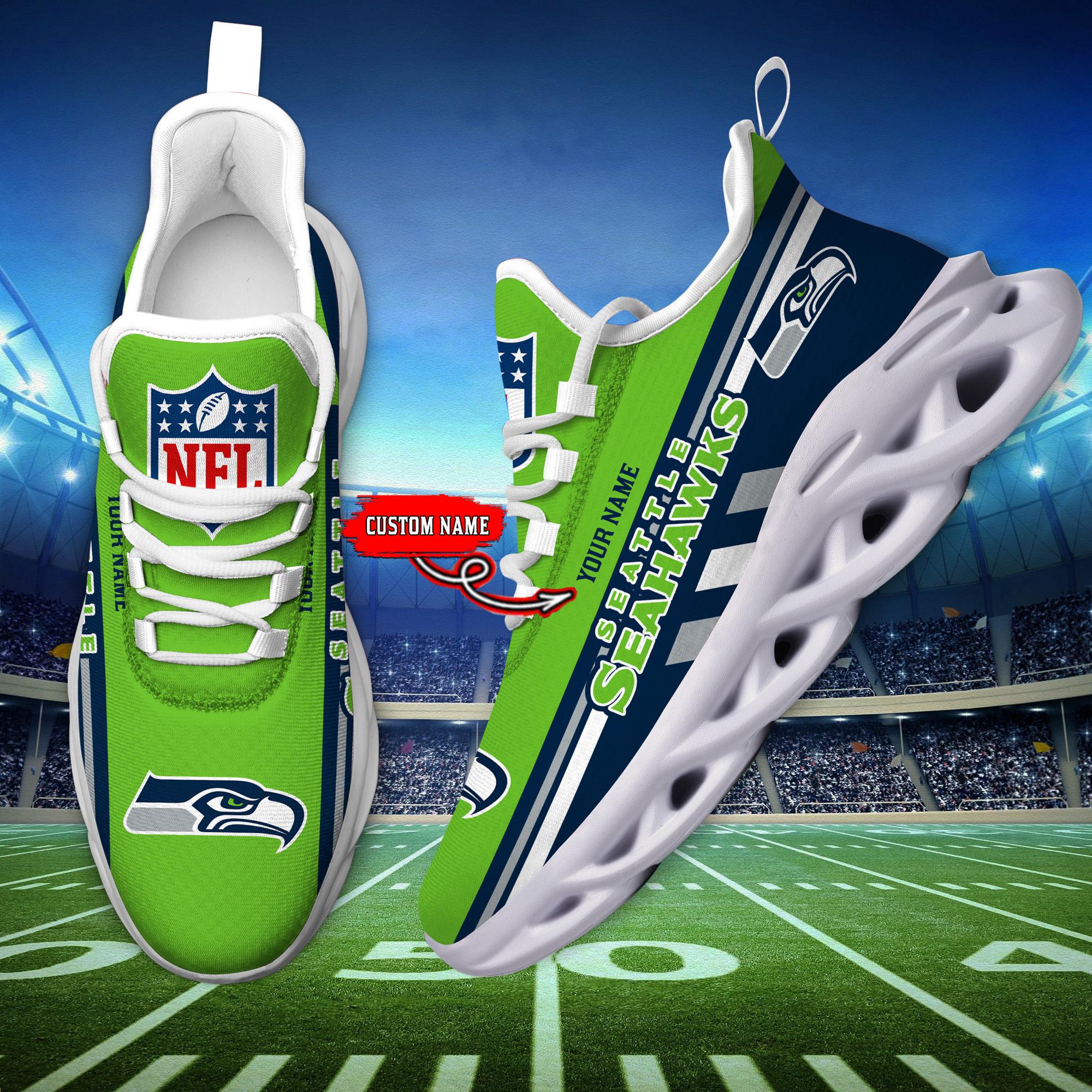 Ideafootwear Seattle Seahawks Max Soul Shoes Sneakers For Men And Women