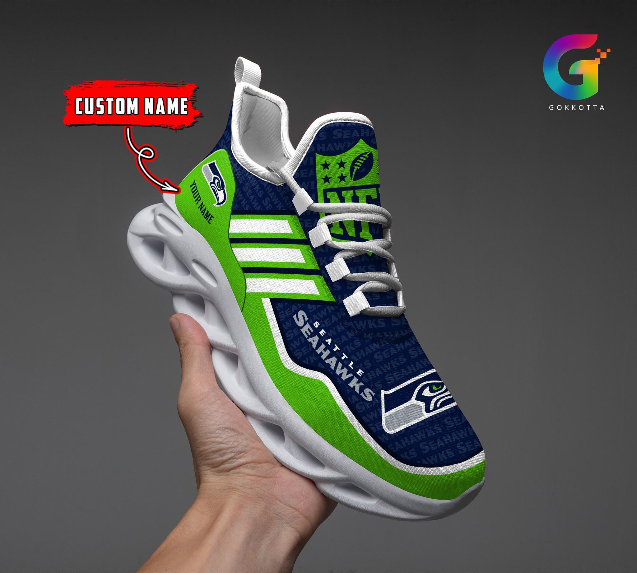 Ideafootwear Seattle Seahawks Max Soul Shoes Sneakers For Men And Women
