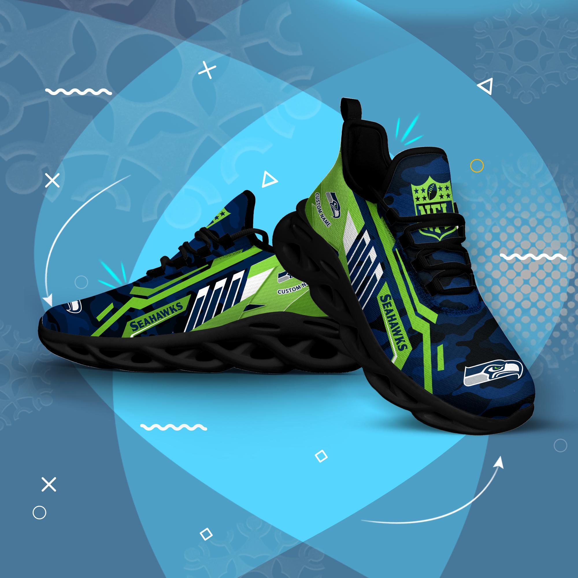Ideafootwear Seattle Seahawks Max Soul Shoes Sneakers For Men And Women