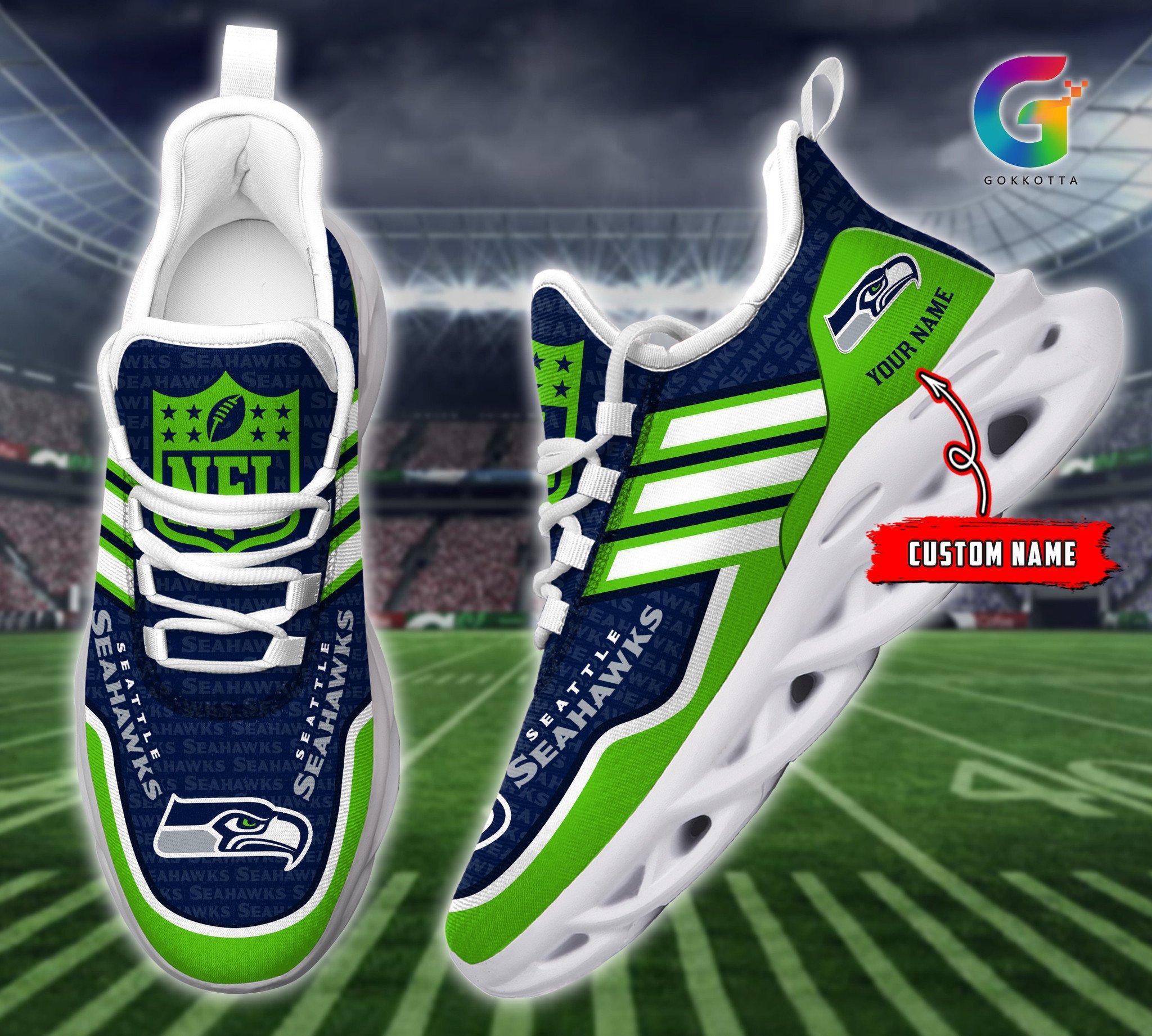 Ideafootwear Seattle Seahawks Max Soul Shoes Sneakers For Men And Women