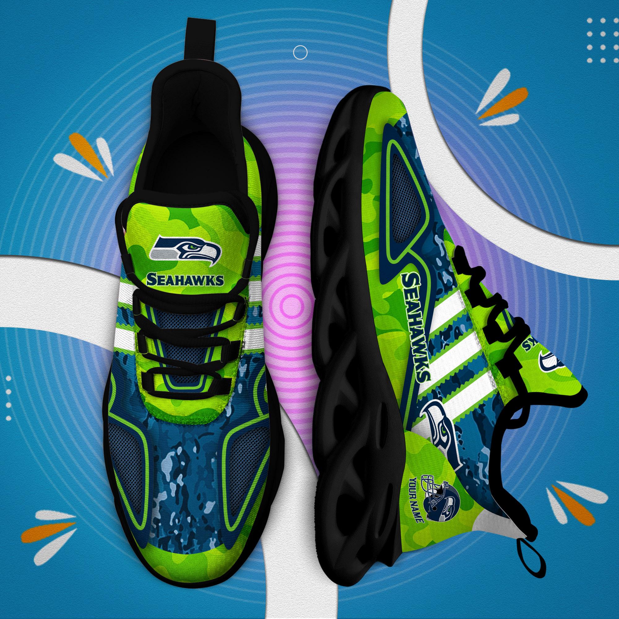 Ideafootwear Seattle Seahawks Max Soul Shoes Sneakers For Men And Women