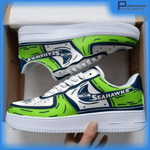 Ideafootwear Seattle Seahawks NFL Air Low-Top Sneakers Shoes For Men And Women