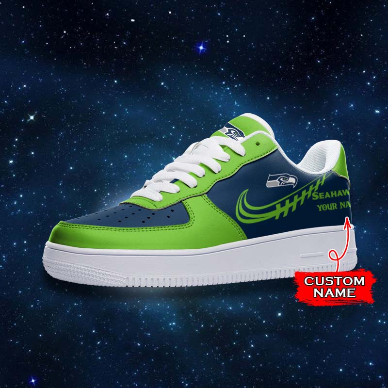Ideafootwear Seattle Seahawks NFL Air Low-Top Sneakers Shoes For Men And Women